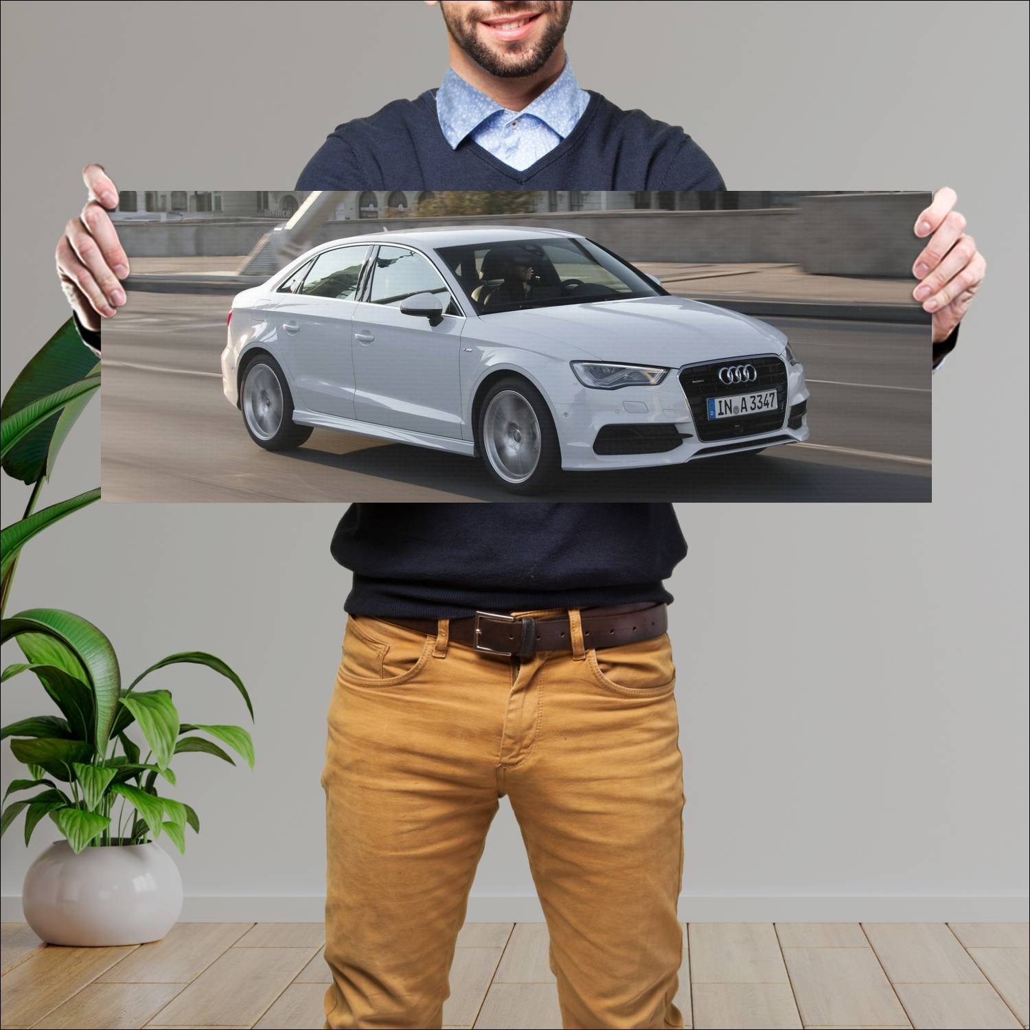 Cuadro grande 30x80cm 2013 audi a3 sedan s line 85 811 Audi