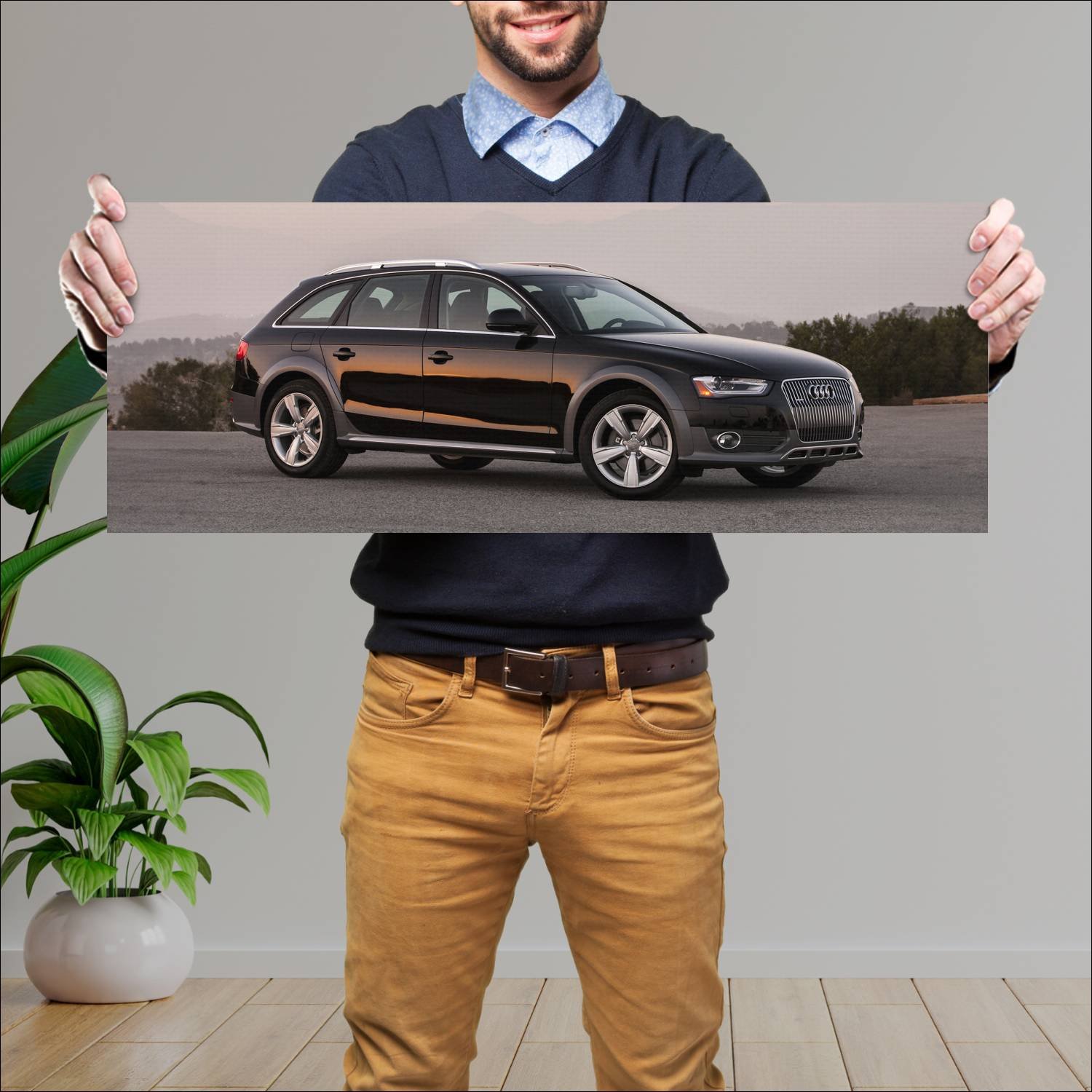 Cuadro grande 30x80cm 2013 audi a4 allroad us Audi