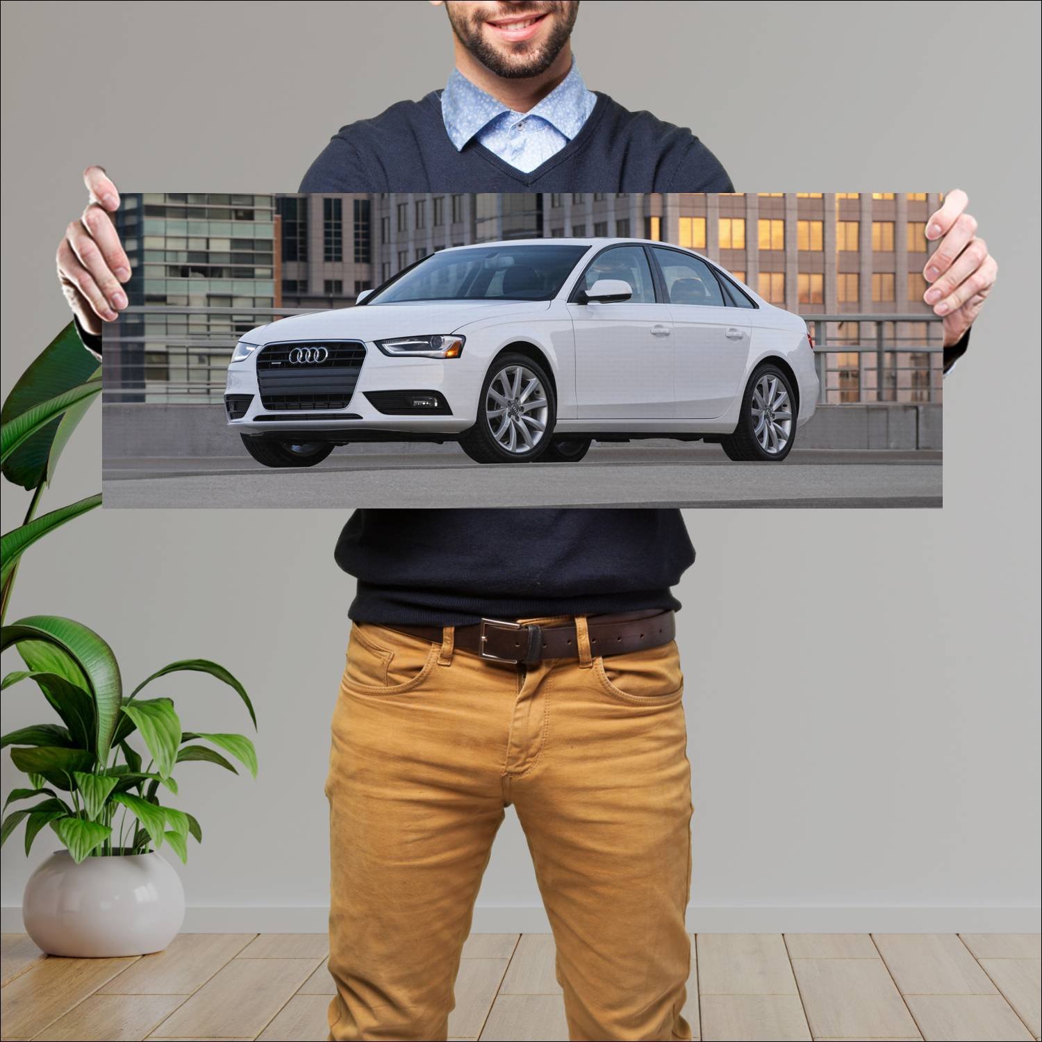 Cuadro grande 30x80cm 2013 audi a4 sedan us auto 819 Audi