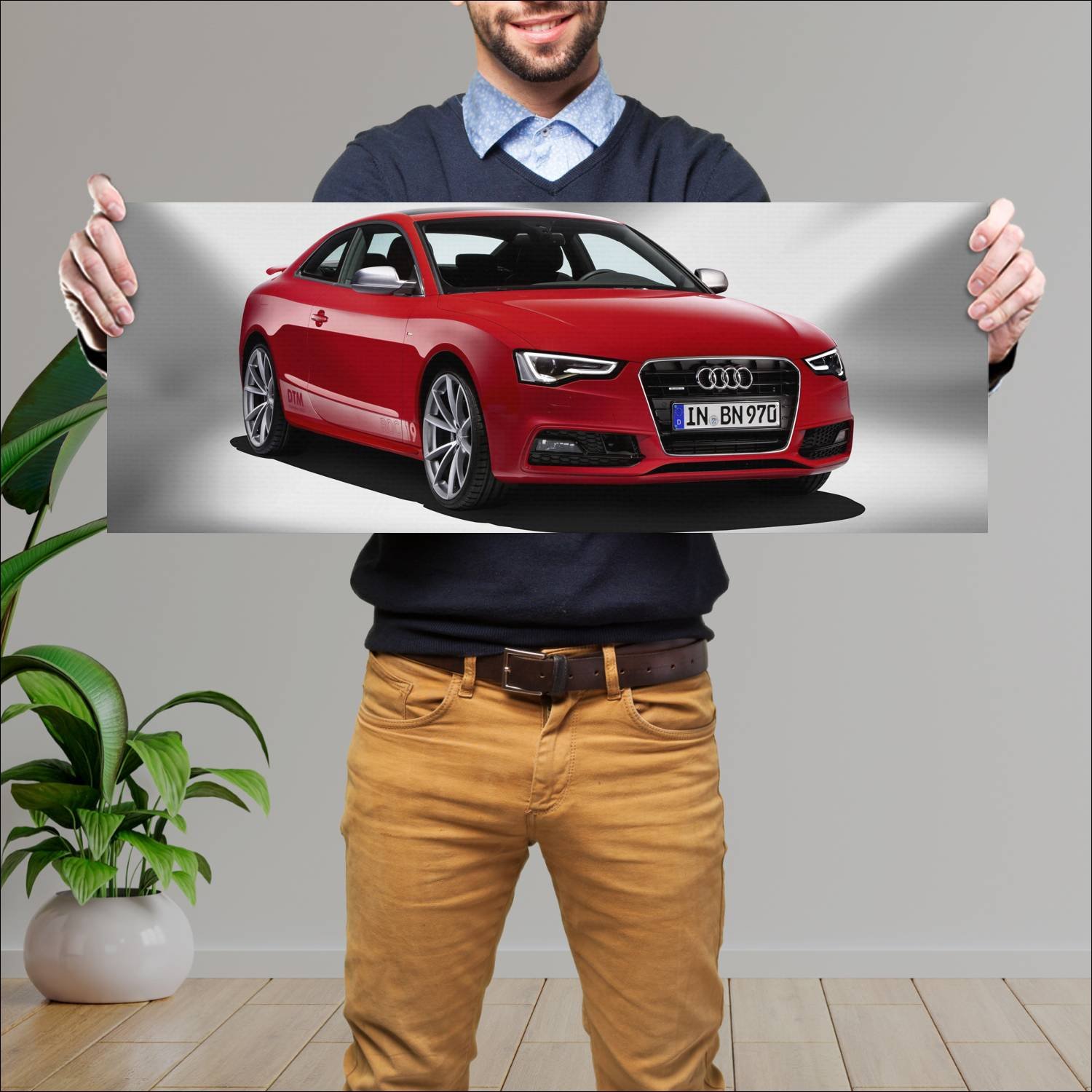 Cuadro grande 30x80cm 2013 audi a5 coupe dtm champ 820 Audi