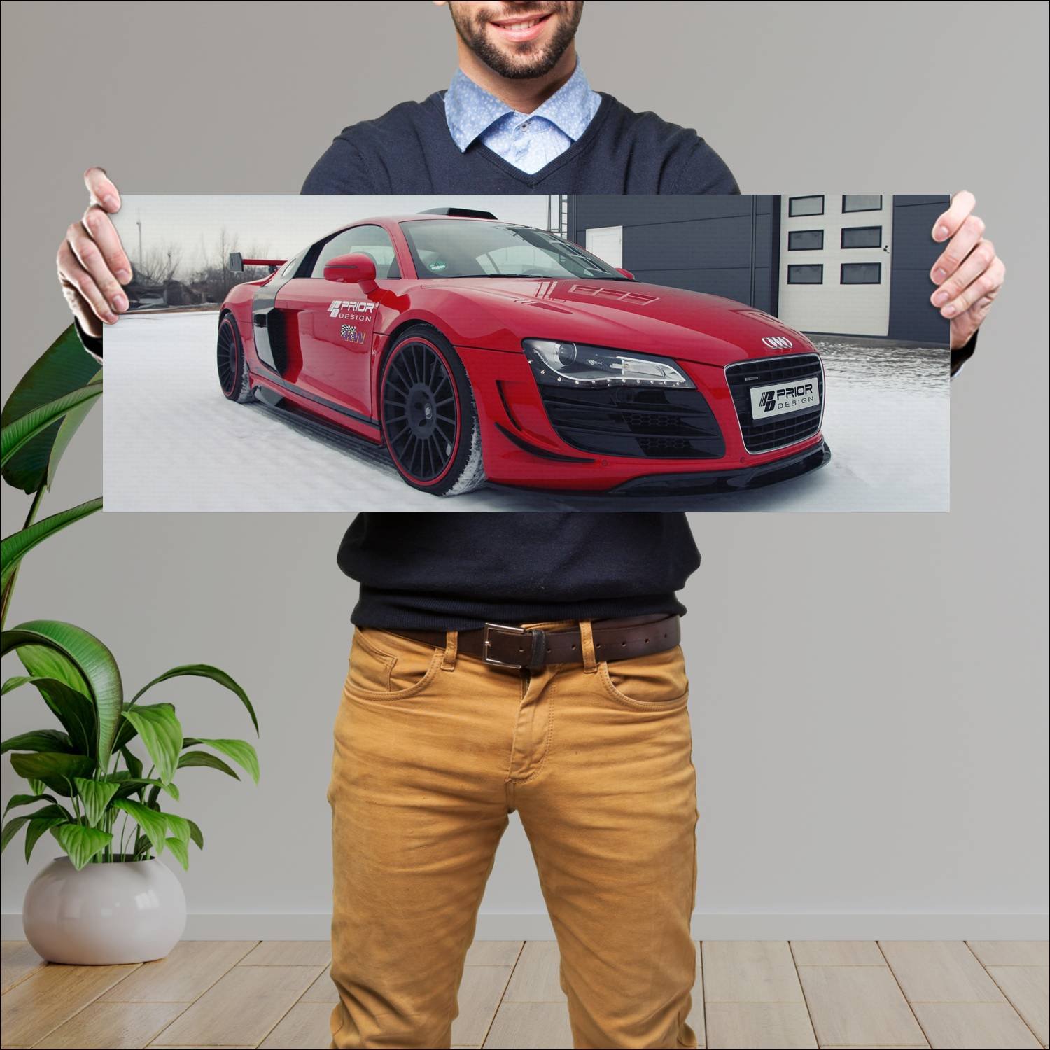 Cuadro grande 30x80cm 2013 audi r8 coupe pd gt650 826 Audi