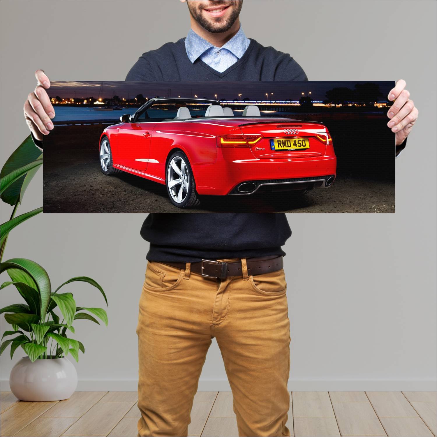 Cuadro grande 30x80cm 2013 audi rs 5 cabriolet uk 834 Audi