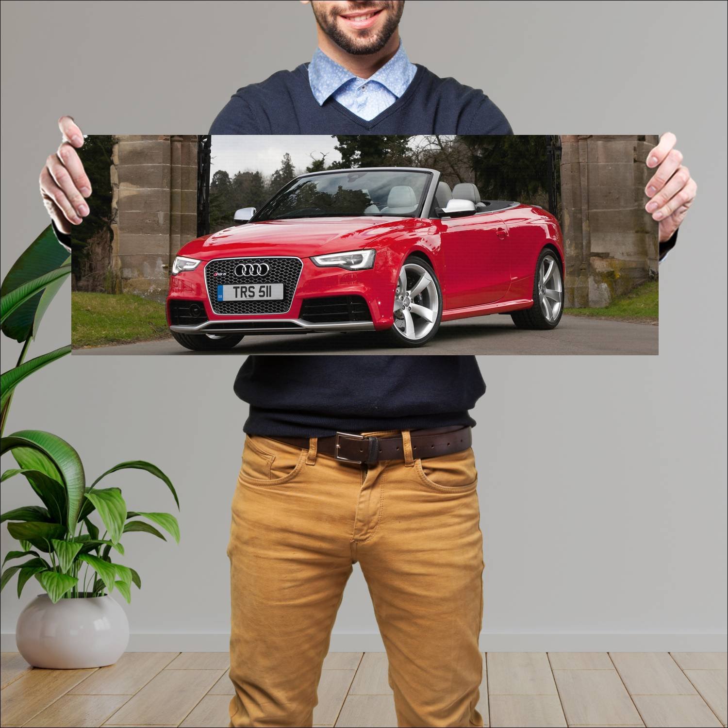 Cuadro grande 30x80cm 2013 audi rs 5 cabriolet uk 835 Audi