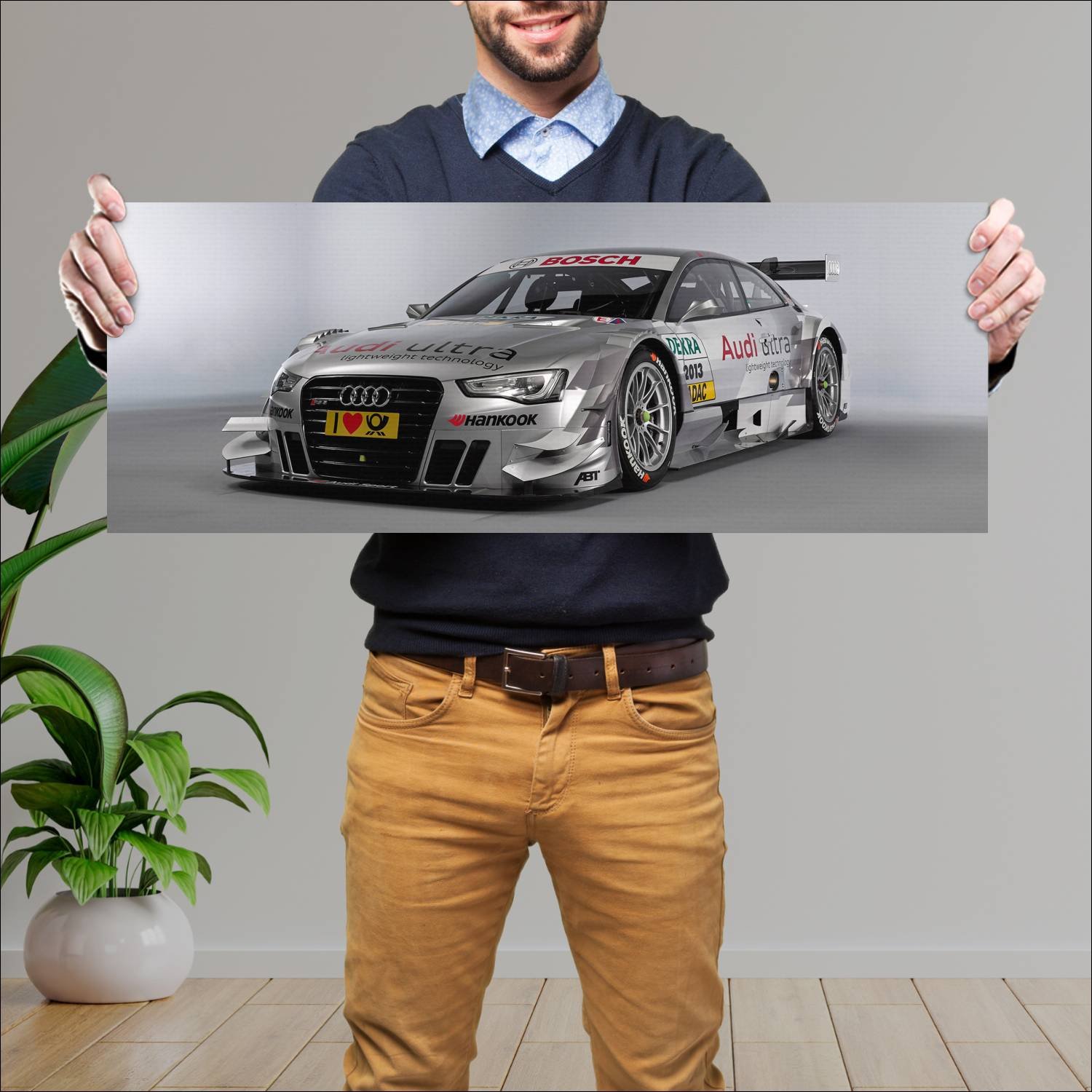 Cuadro grande 30x80cm 2013 audi rs 5 dtm auto 837 Audi