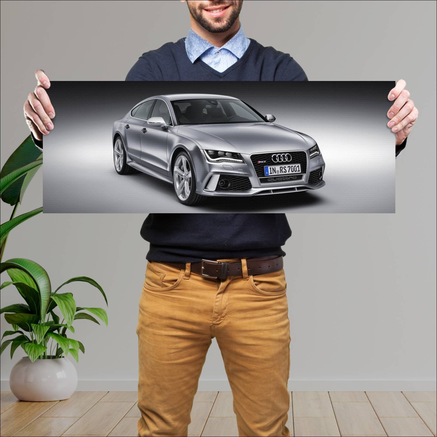 Cuadro grande 30x80cm 2013 audi rs 7 sportback 879 842 Audi