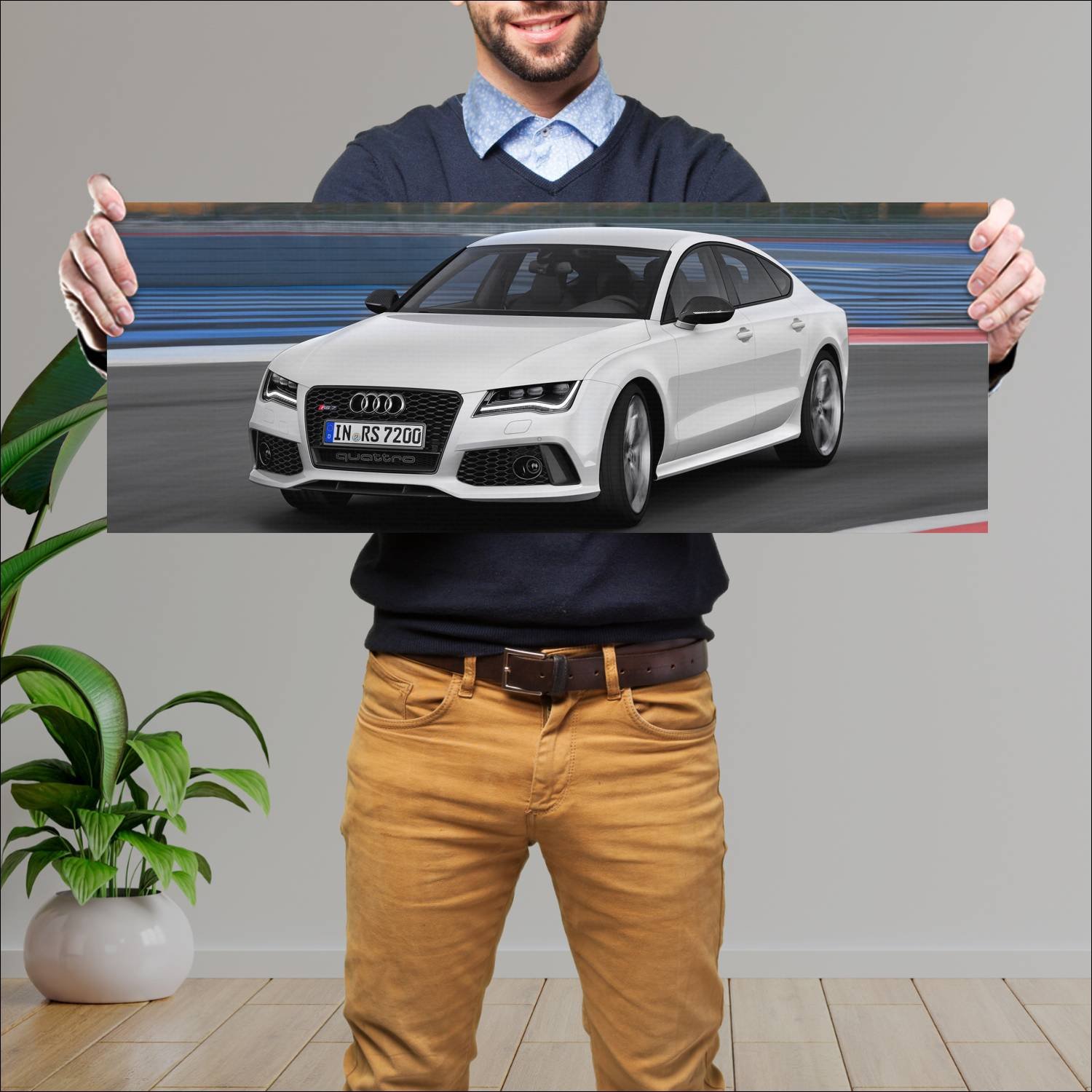 Cuadro grande 30x80cm 2013 audi rs 7 sportback 879 843 Audi
