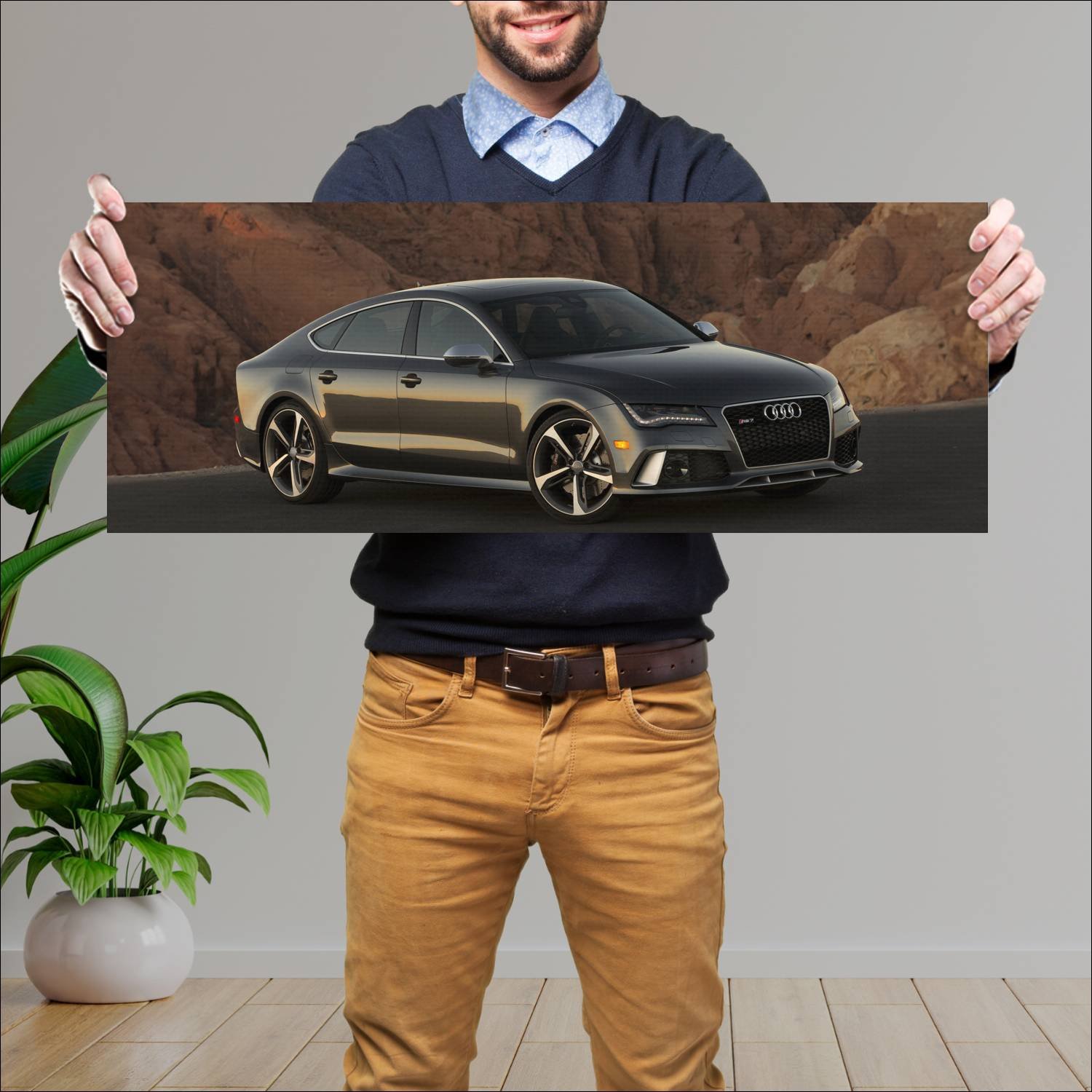 Cuadro grande 30x80cm 2013 audi rs 7 sportback us 847 Audi