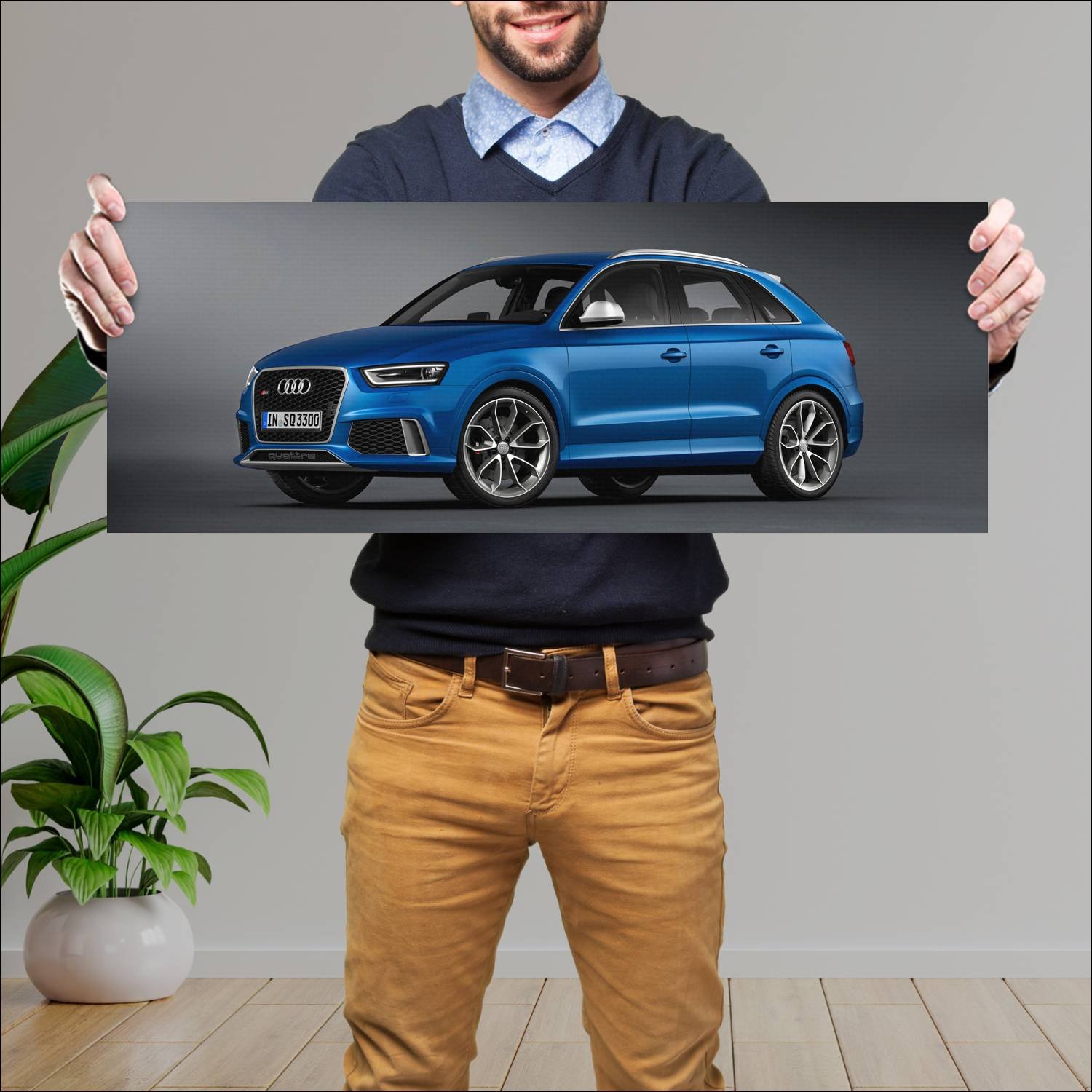 Cuadro grande 30x80cm 2013 audi rs q3 auto 848 Audi