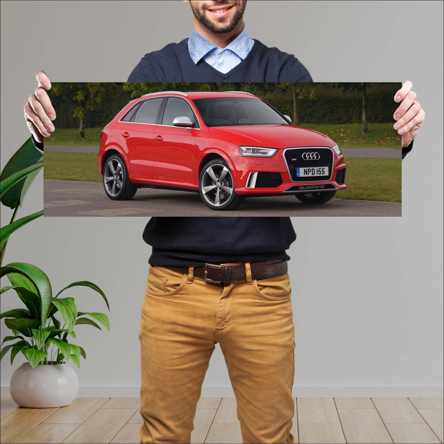 Cuadro grande 30x80cm 2013 audi rs q3 uk auto 851 Audi