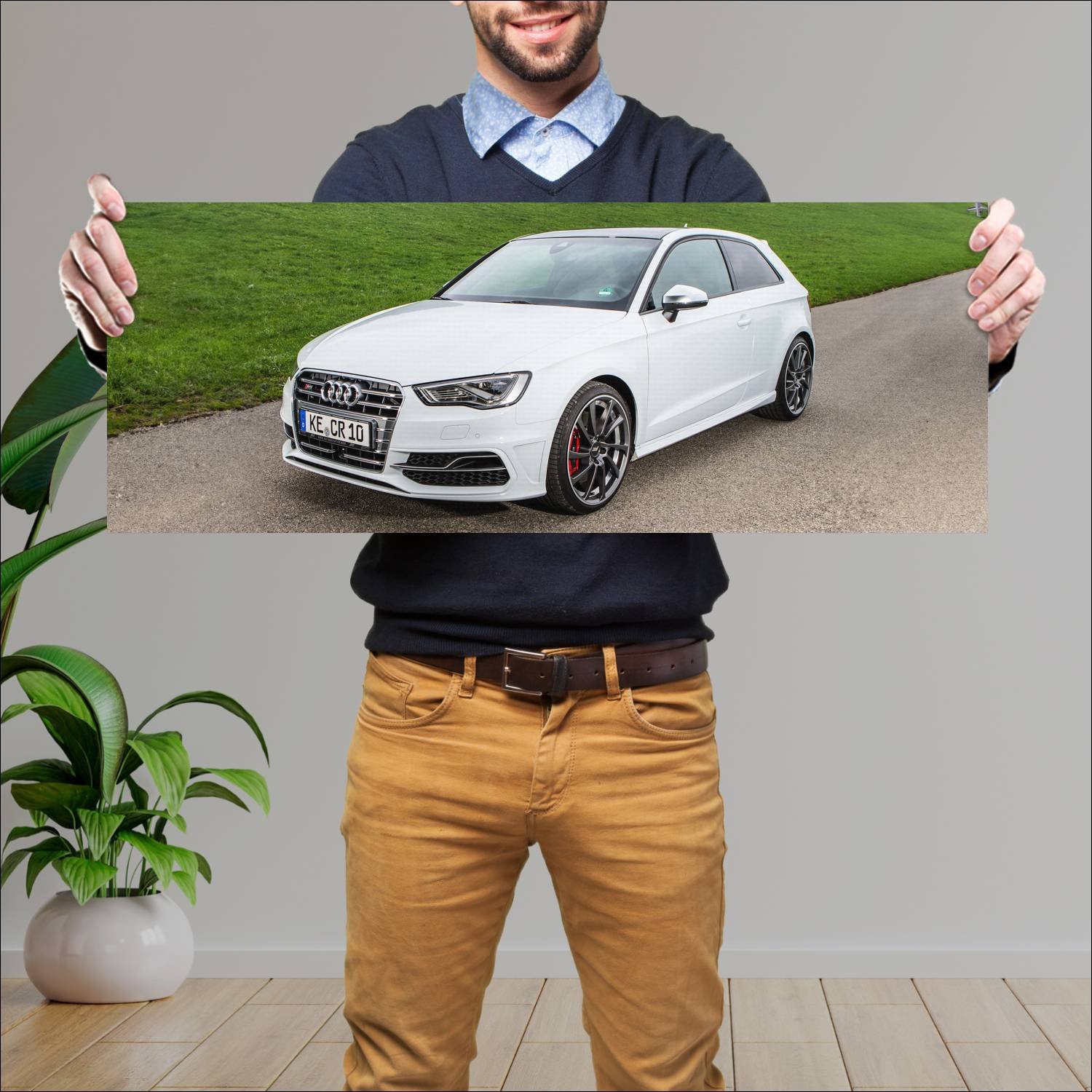 Cuadro grande 30x80cm 2013 audi s3 by abt auto 853 Audi