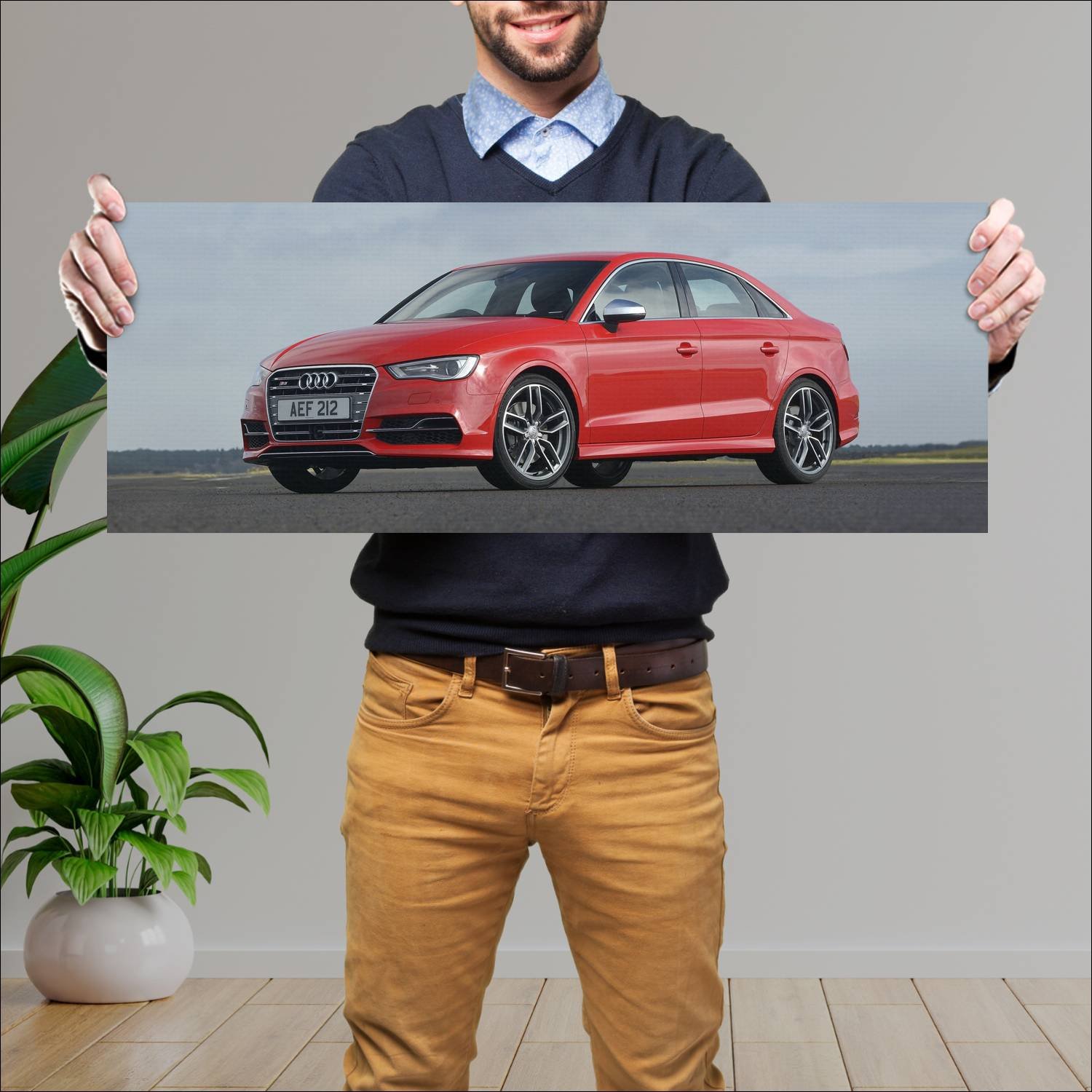 Cuadro grande 30x80cm 2013 audi s3 saloon uk auto 855 Audi