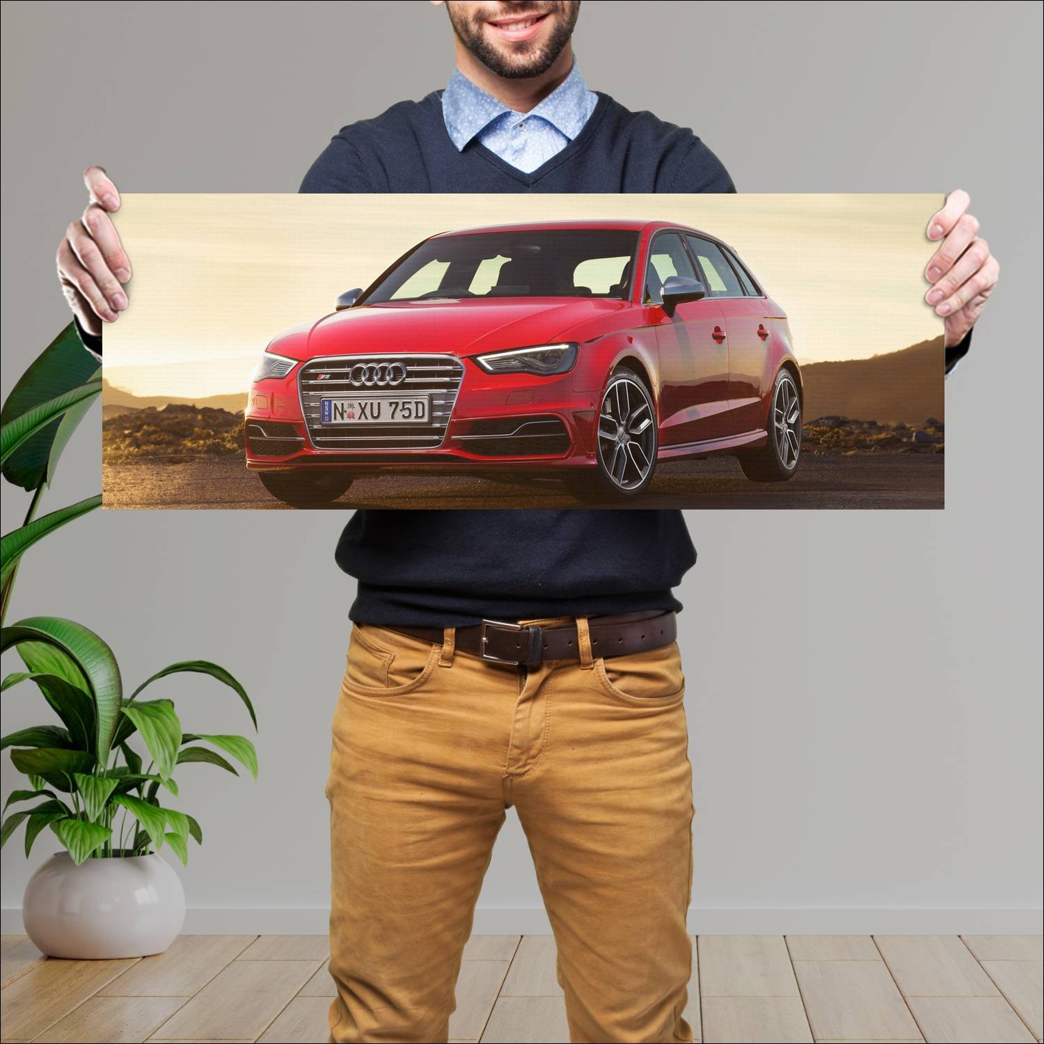Cuadro grande 30x80cm 2013 audi s3 sportback au 86 860 Audi