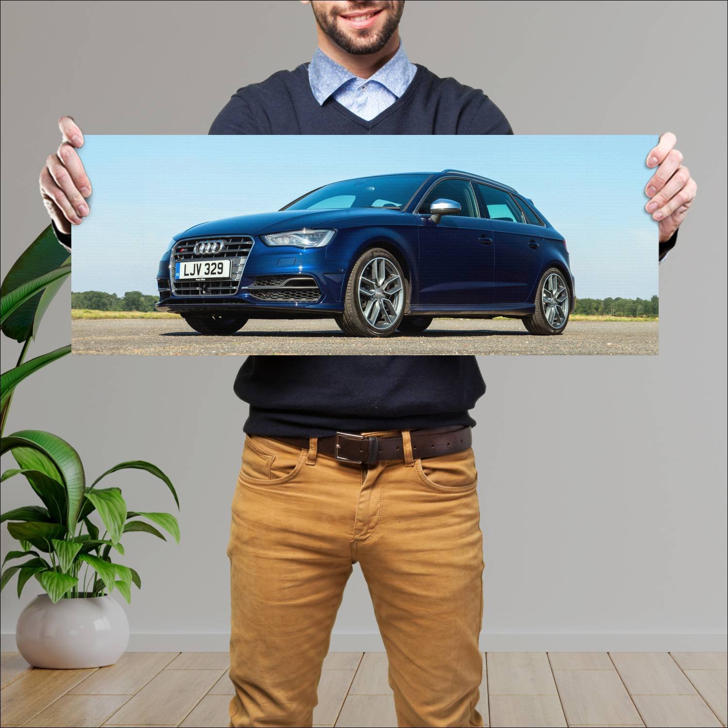 Cuadro grande 30x80cm 2013 audi s3 sportback uk 86 861 Audi