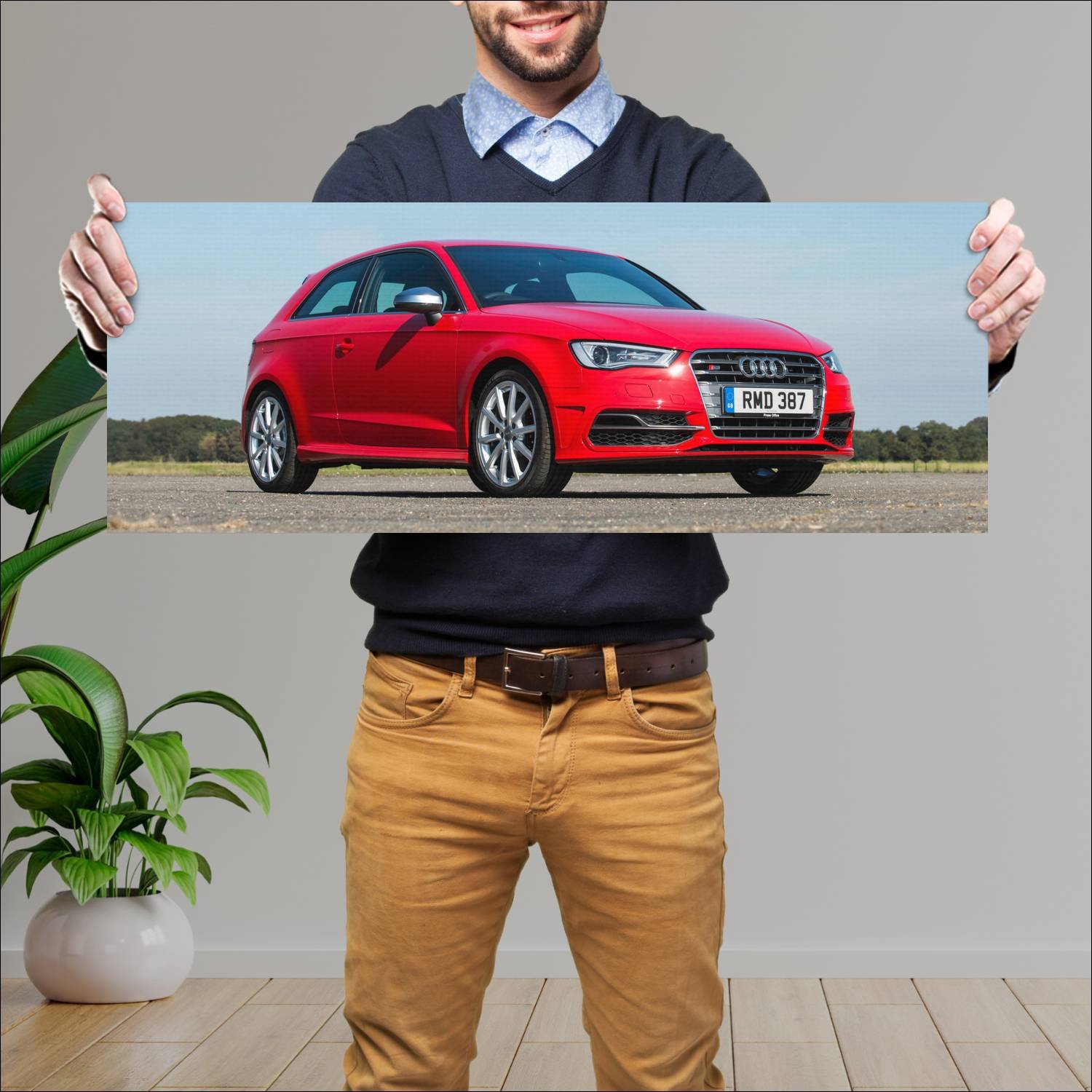 Cuadro grande 30x80cm 2013 audi s3 uk auto 862 Audi
