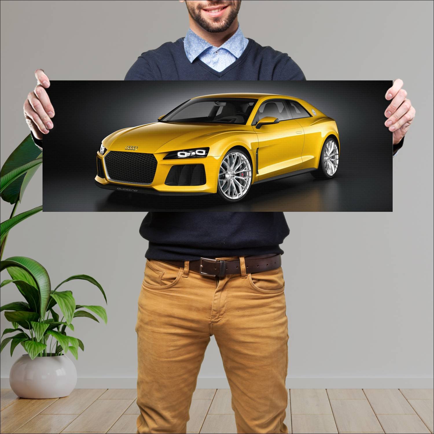 Cuadro grande 30x80cm 2013 audi sport quattro conc 868 Audi