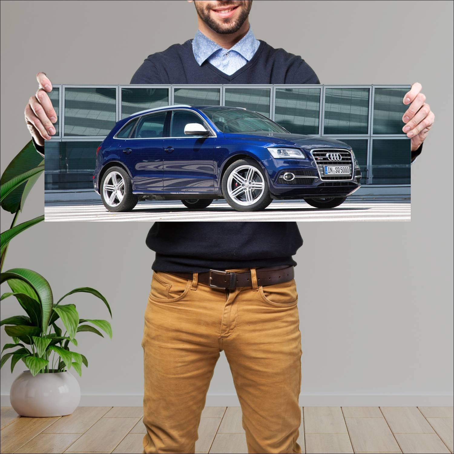 Cuadro grande 30x80cm 2013 audi sq5 auto 869 Audi