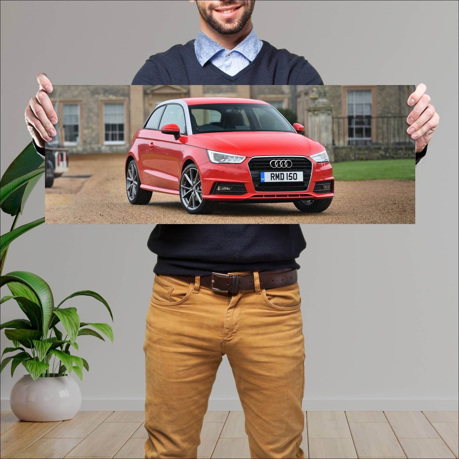 Cuadro grande 30x80cm 2014 audi a1 s line uk auto 877 Audi