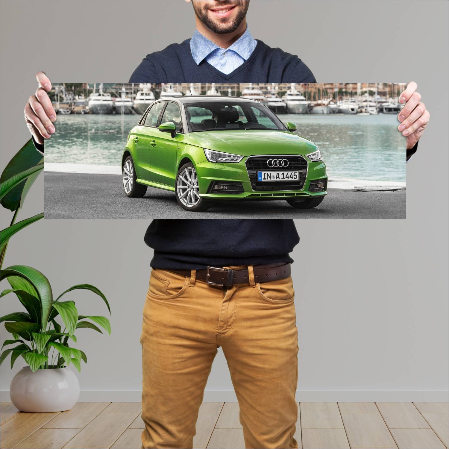 Cuadro grande 30x80cm 2014 audi a1 sportback s lin 879 Audi