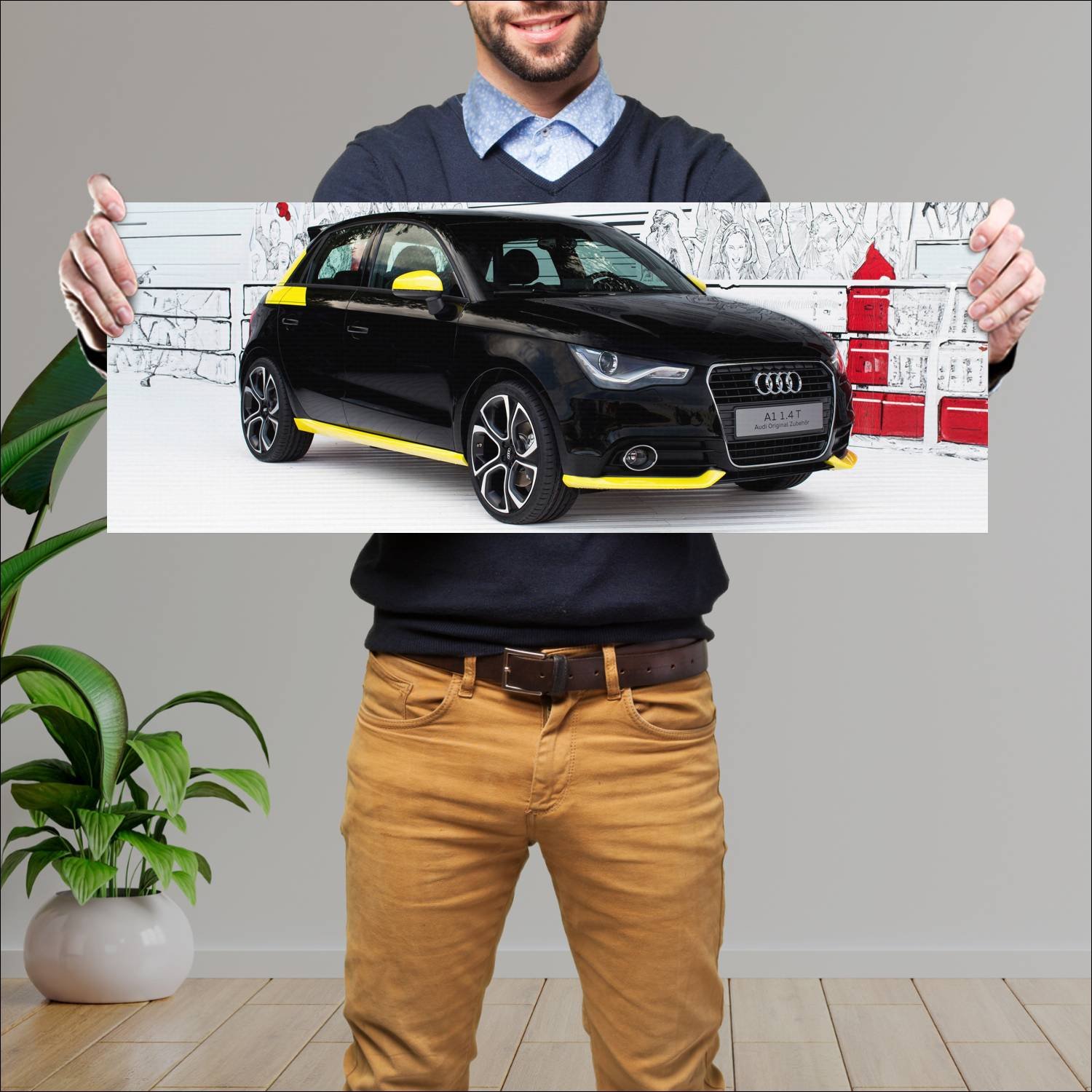 Cuadro grande 30x80cm 2014 audi a1 sportback with 880 Audi
