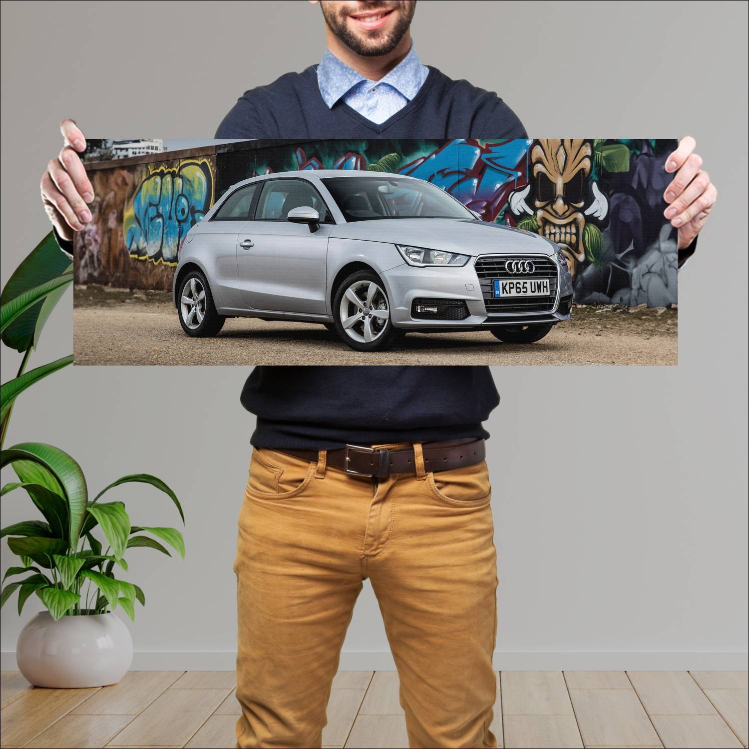 Cuadro grande 30x80cm 2014 audi a1 uk auto 881 Audi