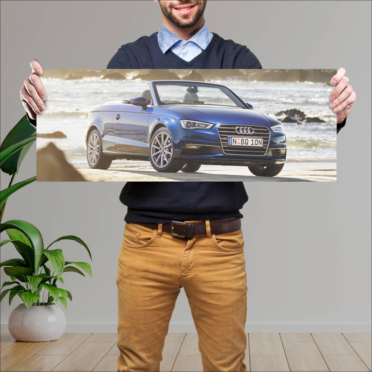 Cuadro grande 30x80cm 2014 audi a3 cabriolet au 85 883 Audi