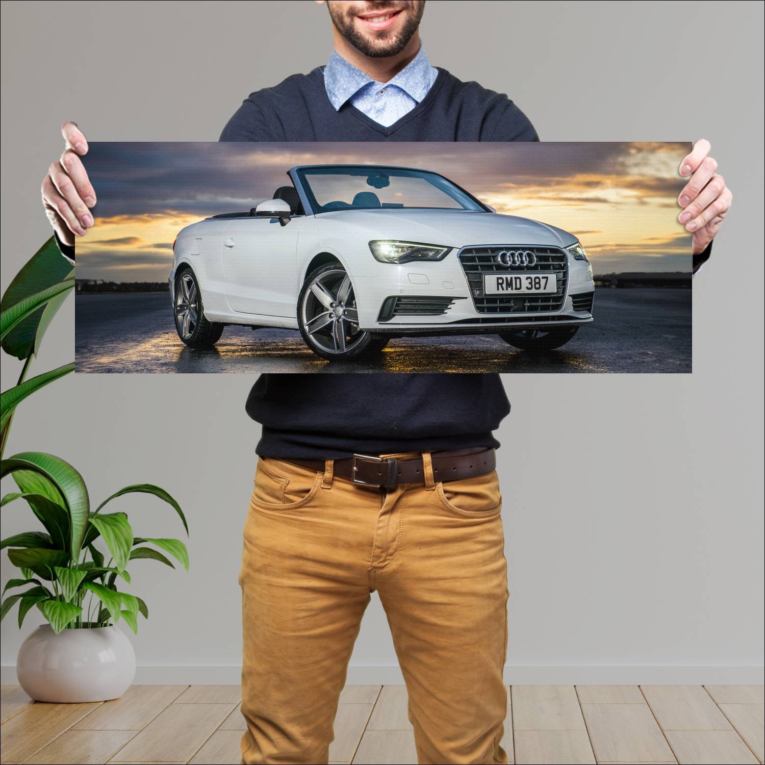 Cuadro grande 30x80cm 2014 audi a3 cabriolet uk 85 884 Audi
