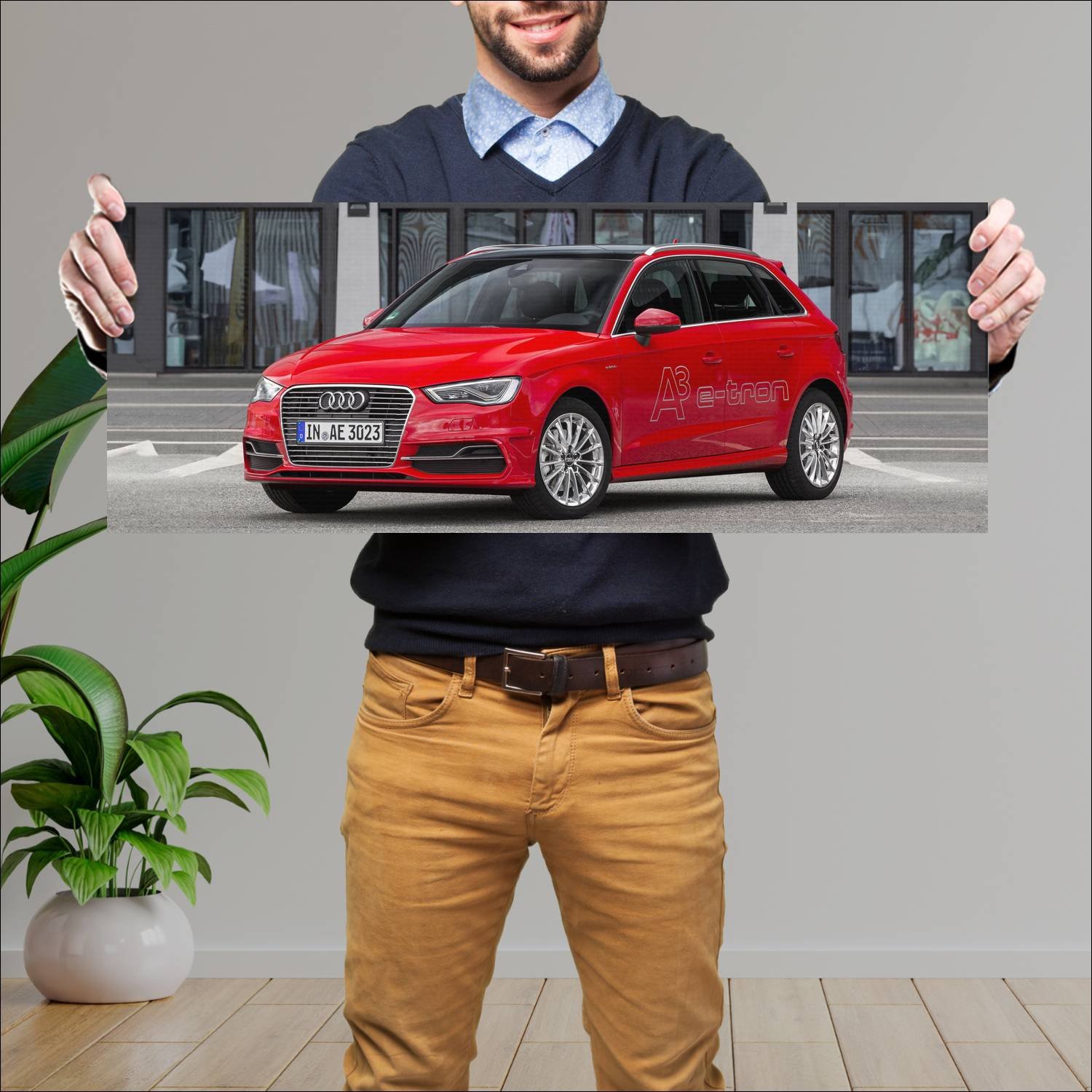 Cuadro grande 30x80cm 2014 audi a3 sportback e tro 892 Audi