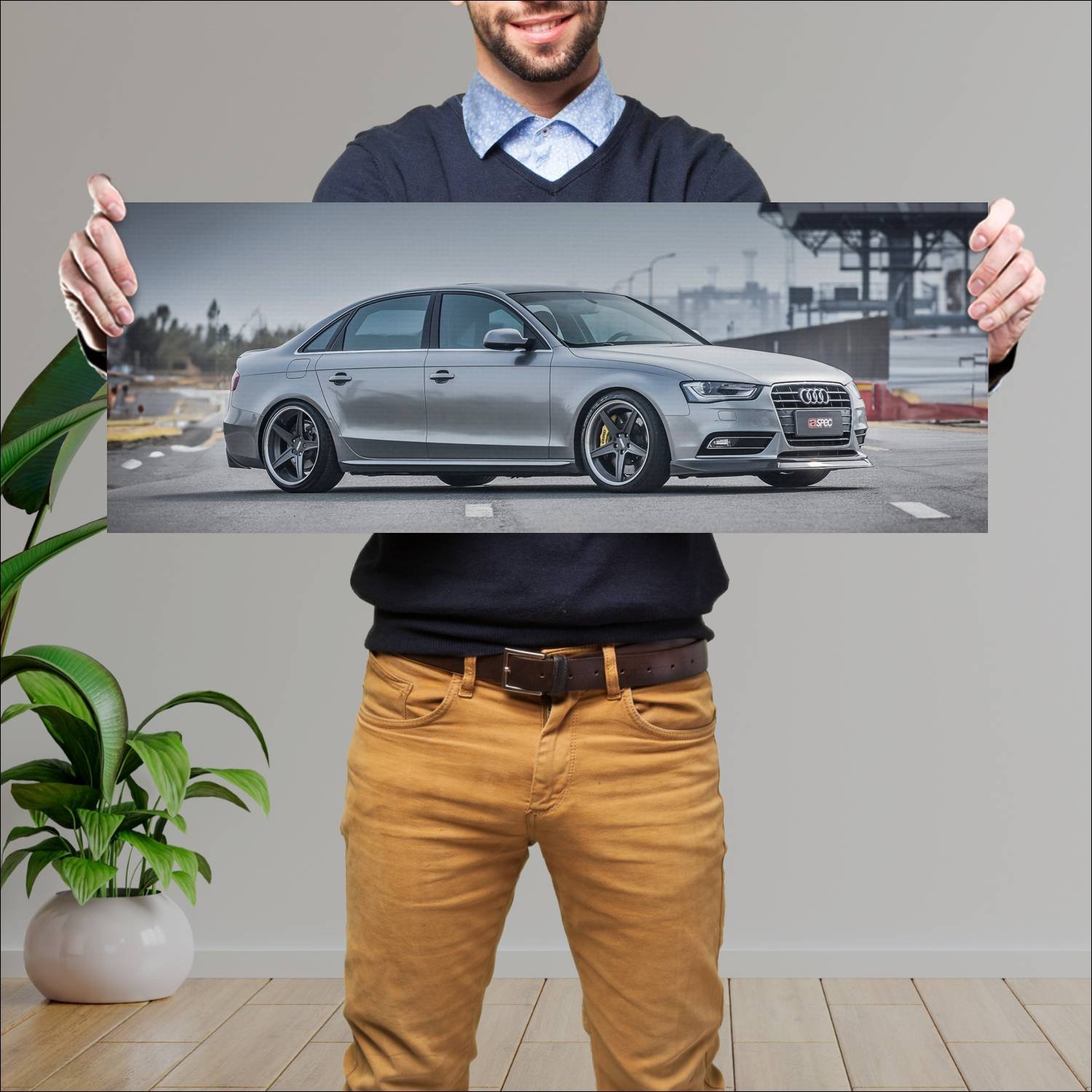 Cuadro grande 30x80cm 2014 audi a4 l sedan by aspe 895 Audi
