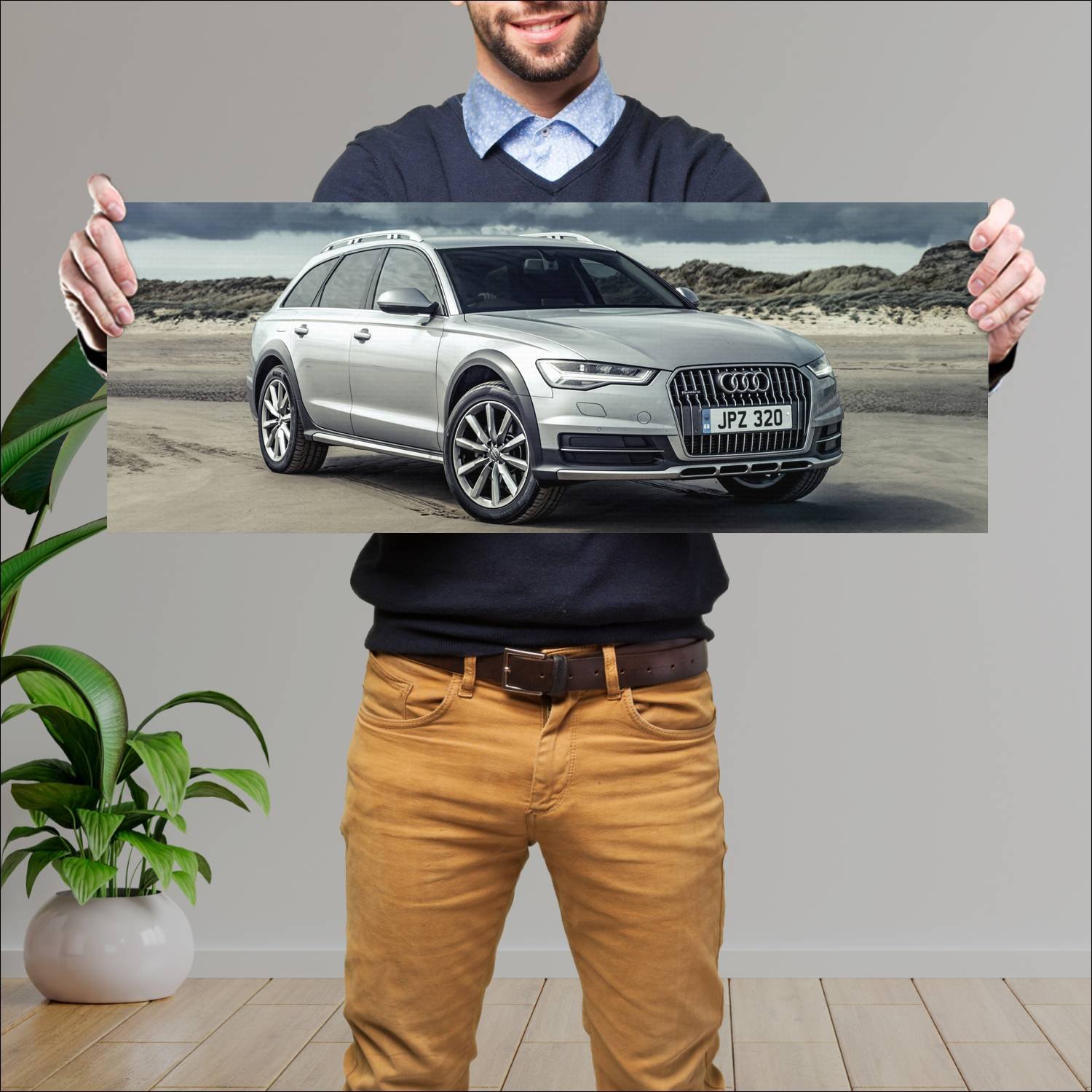 Cuadro grande 30x80cm 2014 audi a6 allroad uk Audi