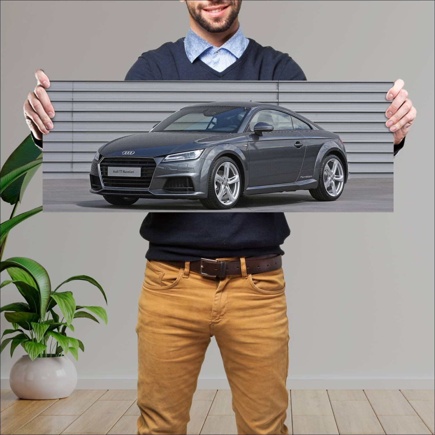 Cuadro grande 30x80cm 2014 audi tt coupe nuvolari 962 Audi