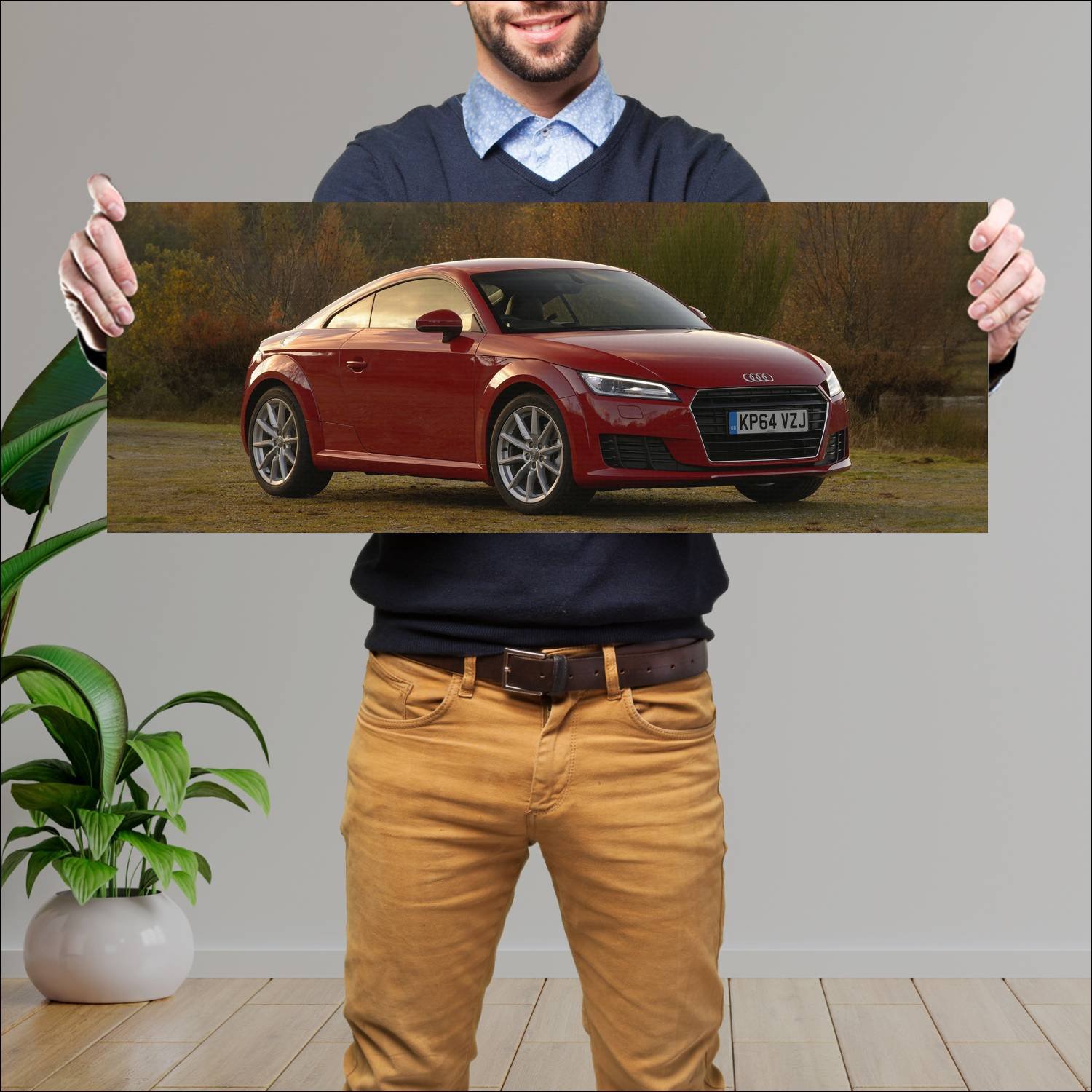 Cuadro grande 30x80cm 2014 audi tt coupe uk auto 967 Audi