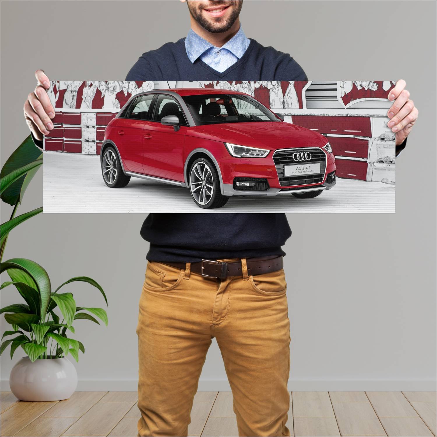 Cuadro grande 30x80cm 2015 audi a1 sportback with 985 Audi
