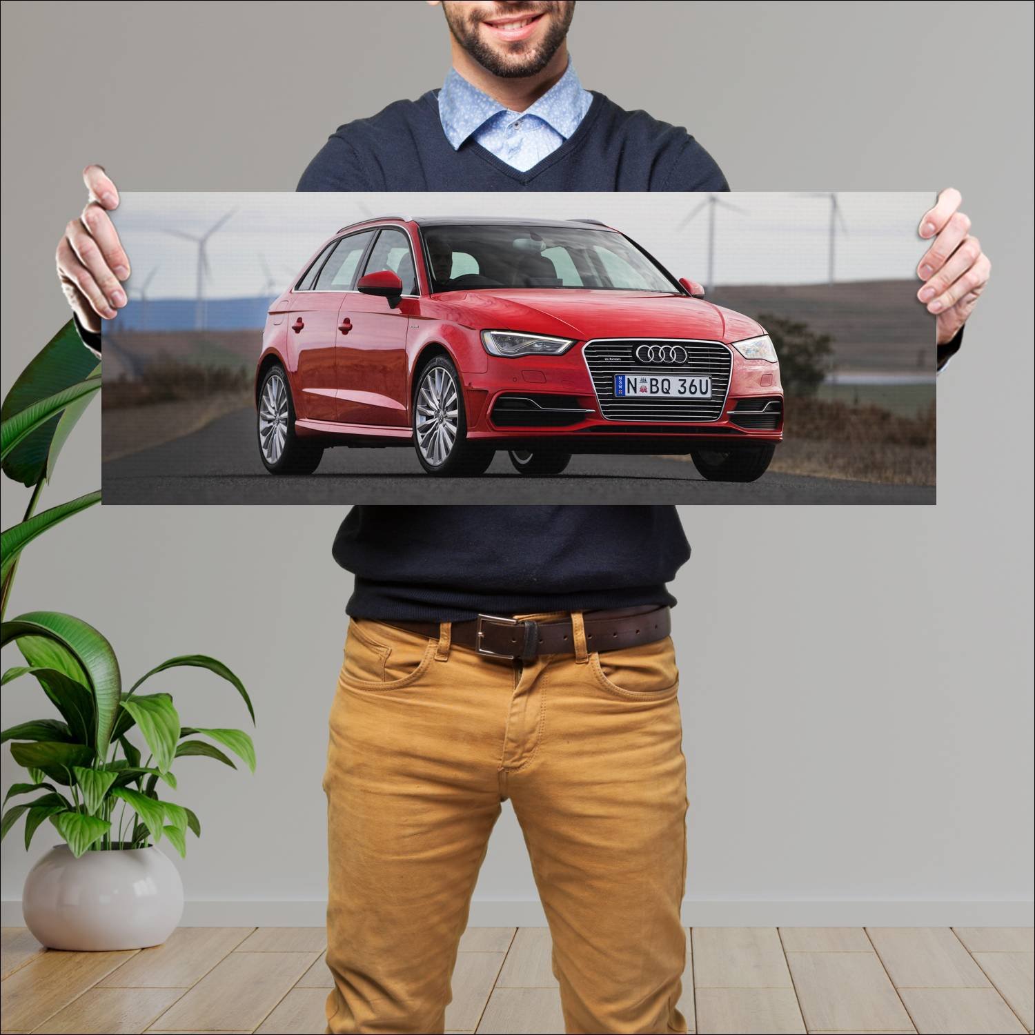 Cuadro grande 30x80cm 2015 audi a3 sportback e tro 987 Audi
