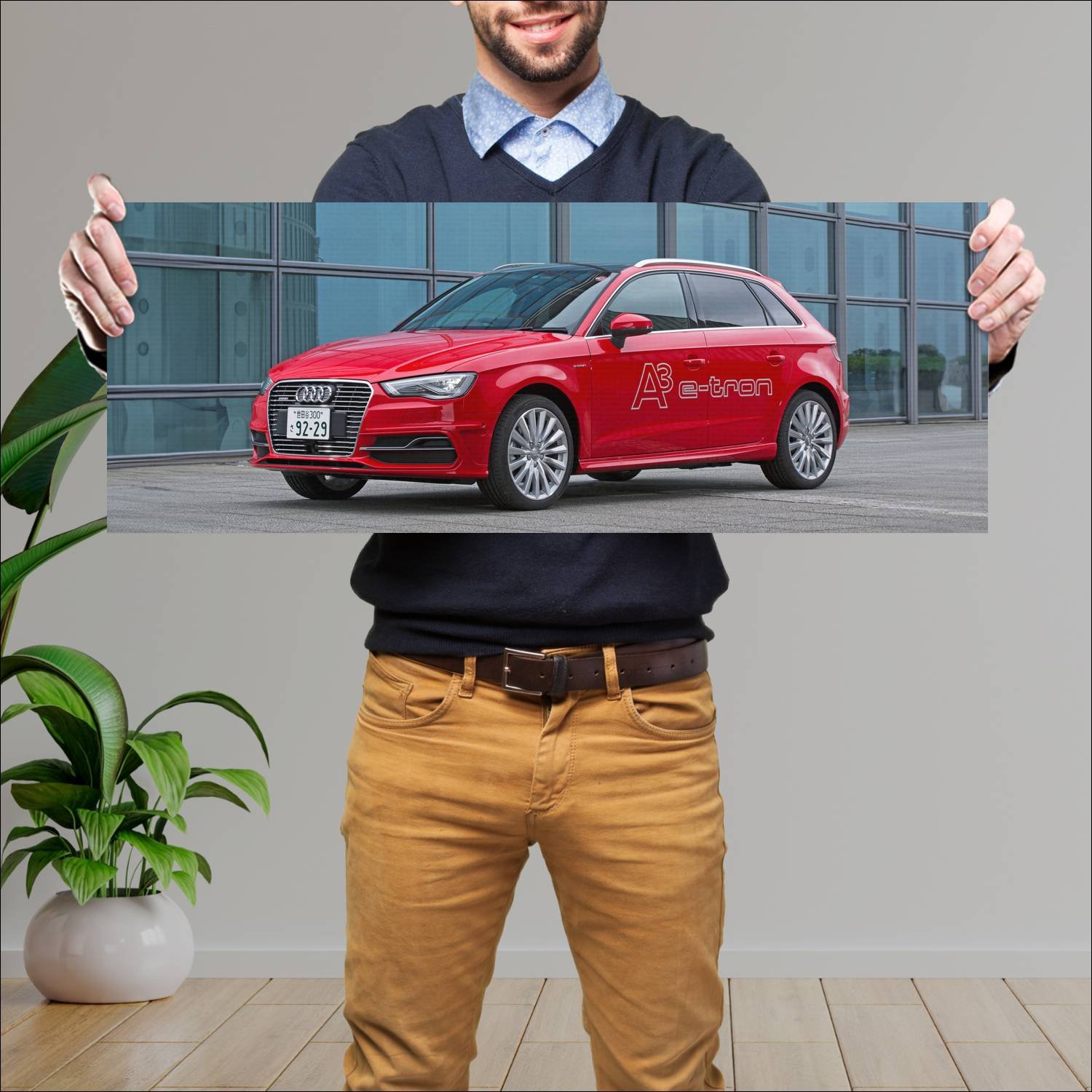 Cuadro grande 30x80cm 2015 audi a3 sportback e tro 988 Audi