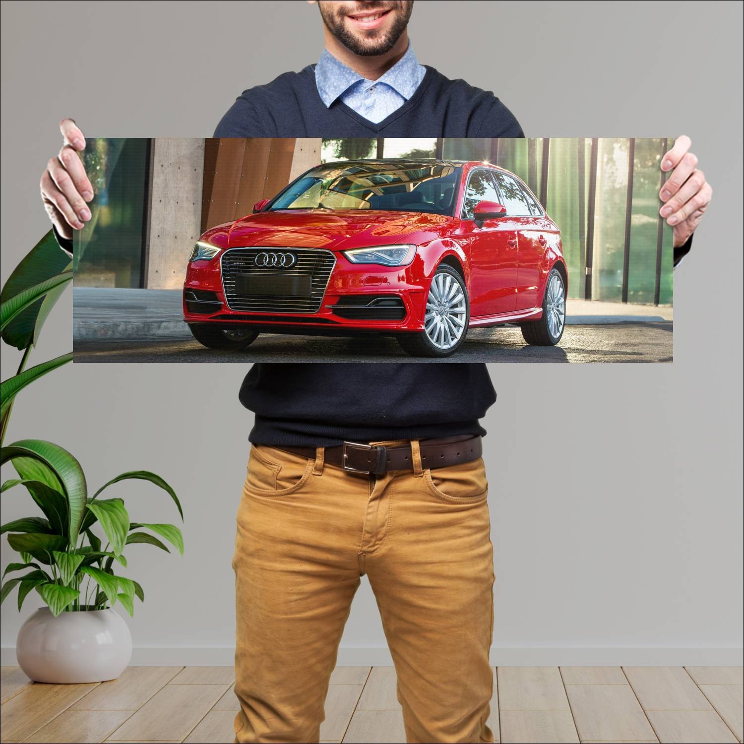 Cuadro grande 30x80cm 2015 audi a3 sportback e tro 989 Audi