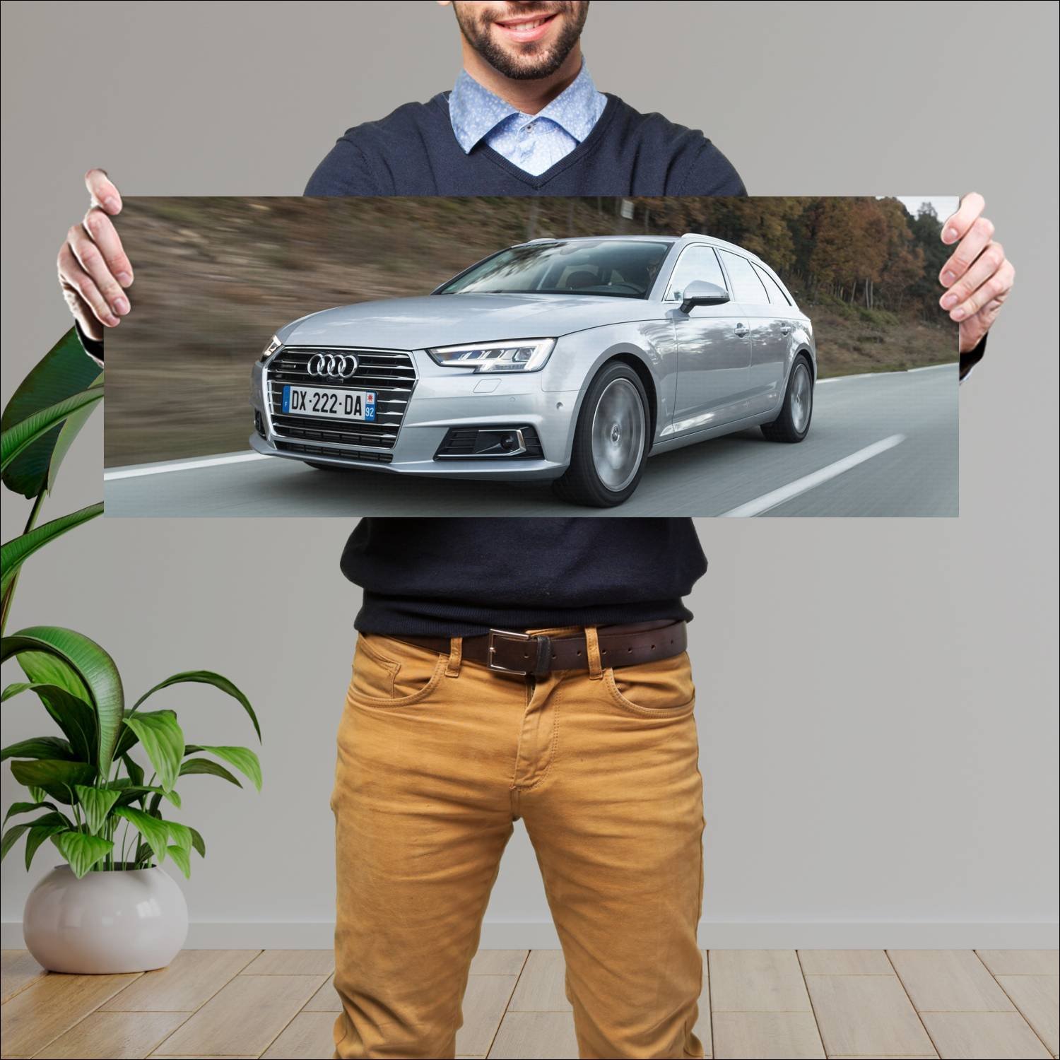 Cuadro grande 30x80cm 2015 audi a4 avant auto 991 Audi