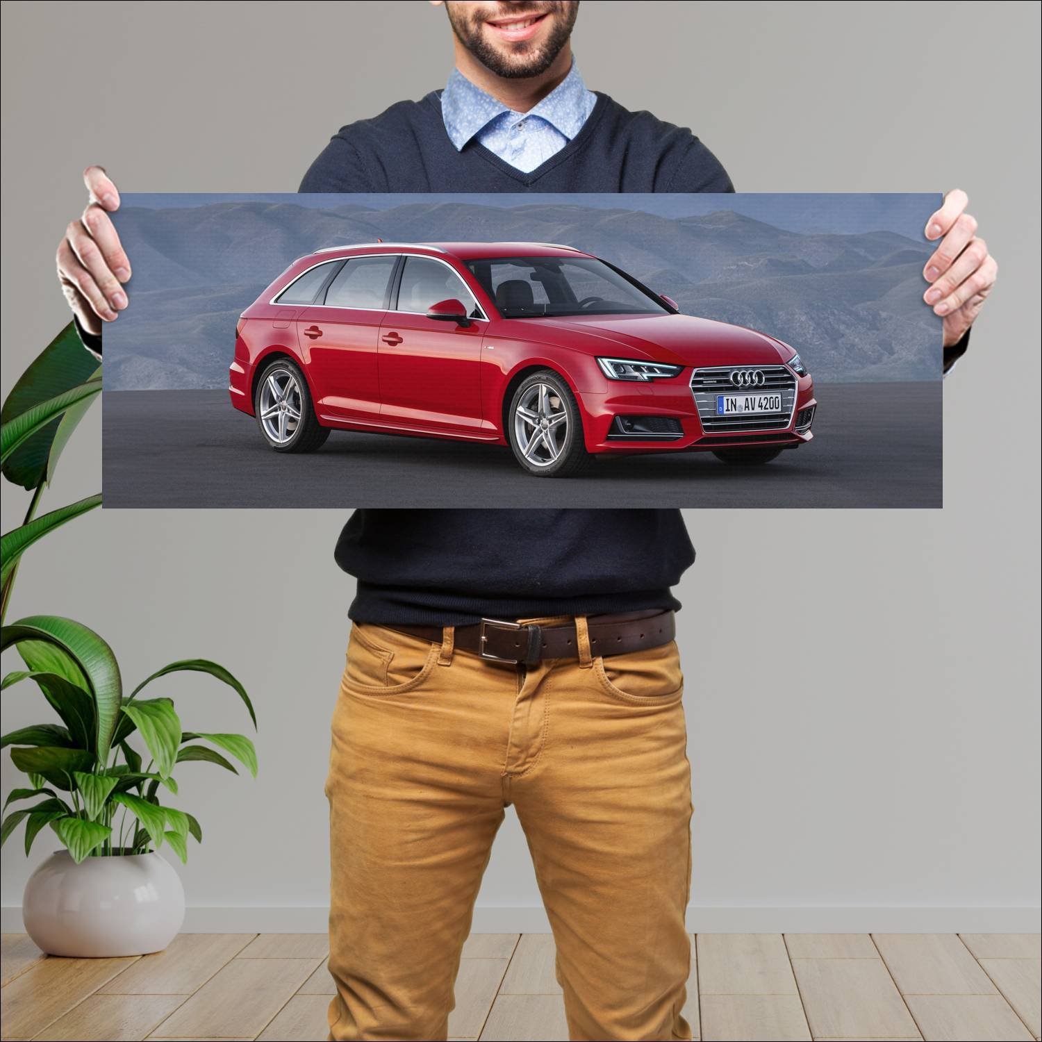 Cuadro grande 30x80cm 2015 audi a4 avant s line 29 992 Audi