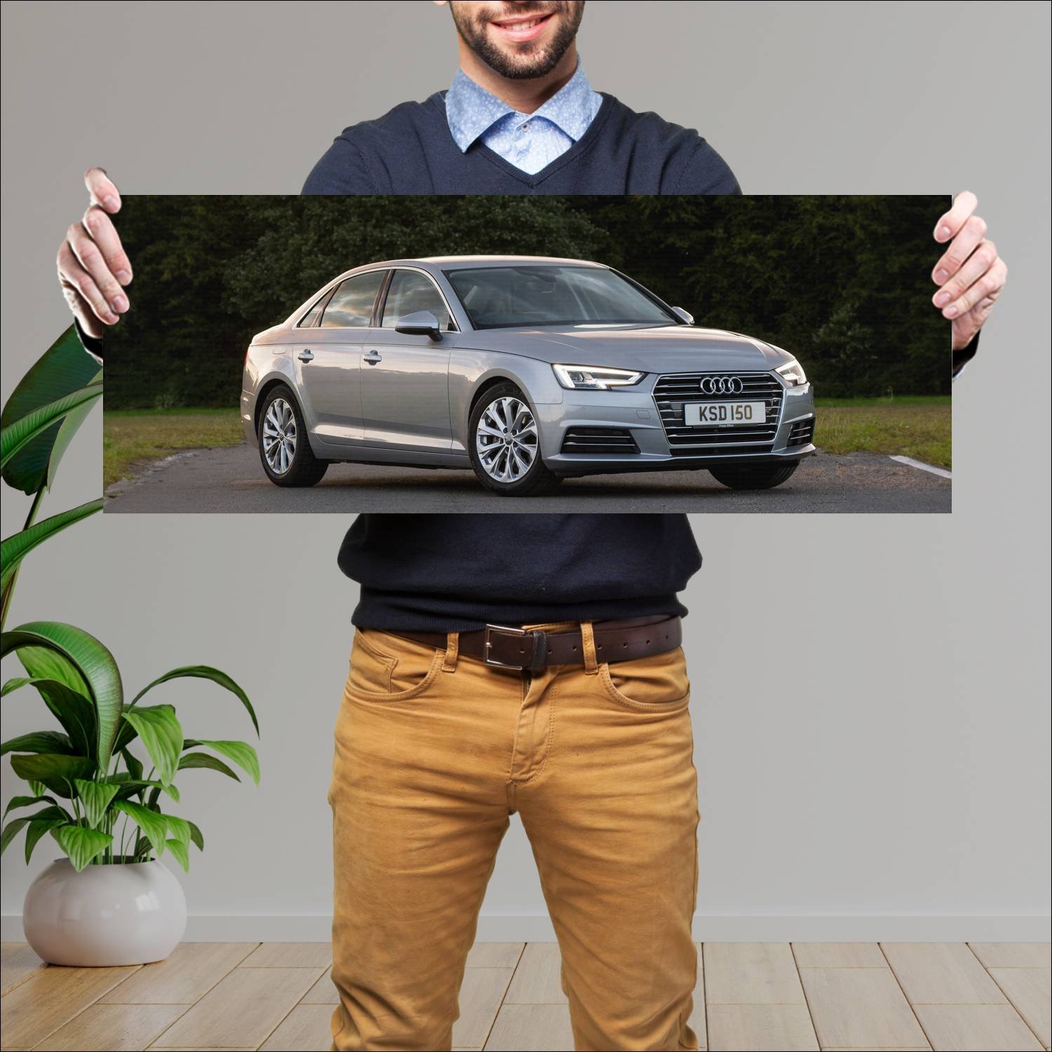 Cuadro grande 30x80cm 2015 audi a4 saloon uk auto 998 Audi
