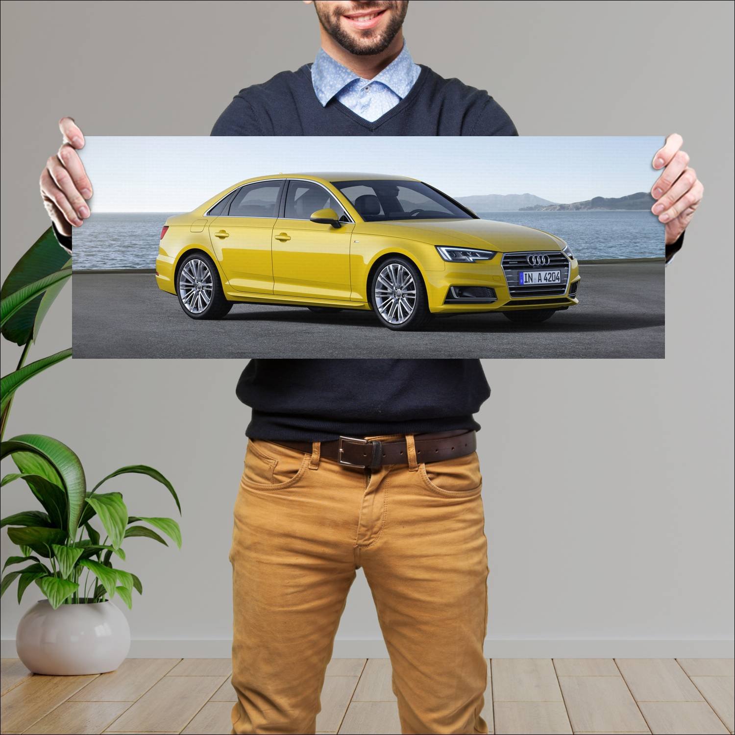 Cuadro grande 30x80cm 2015 audi a4 sedan s line 29 3 Audi