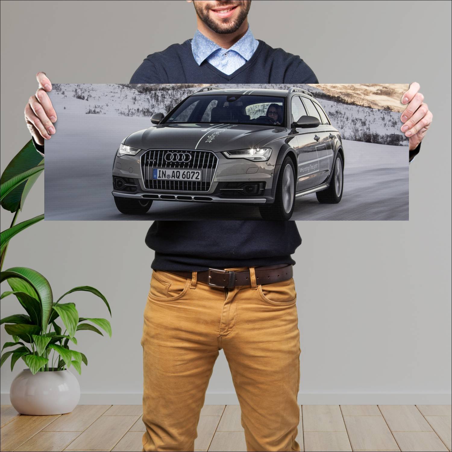 Cuadro grande 30x80cm 2015 audi a6 allroad hunting 5 Audi