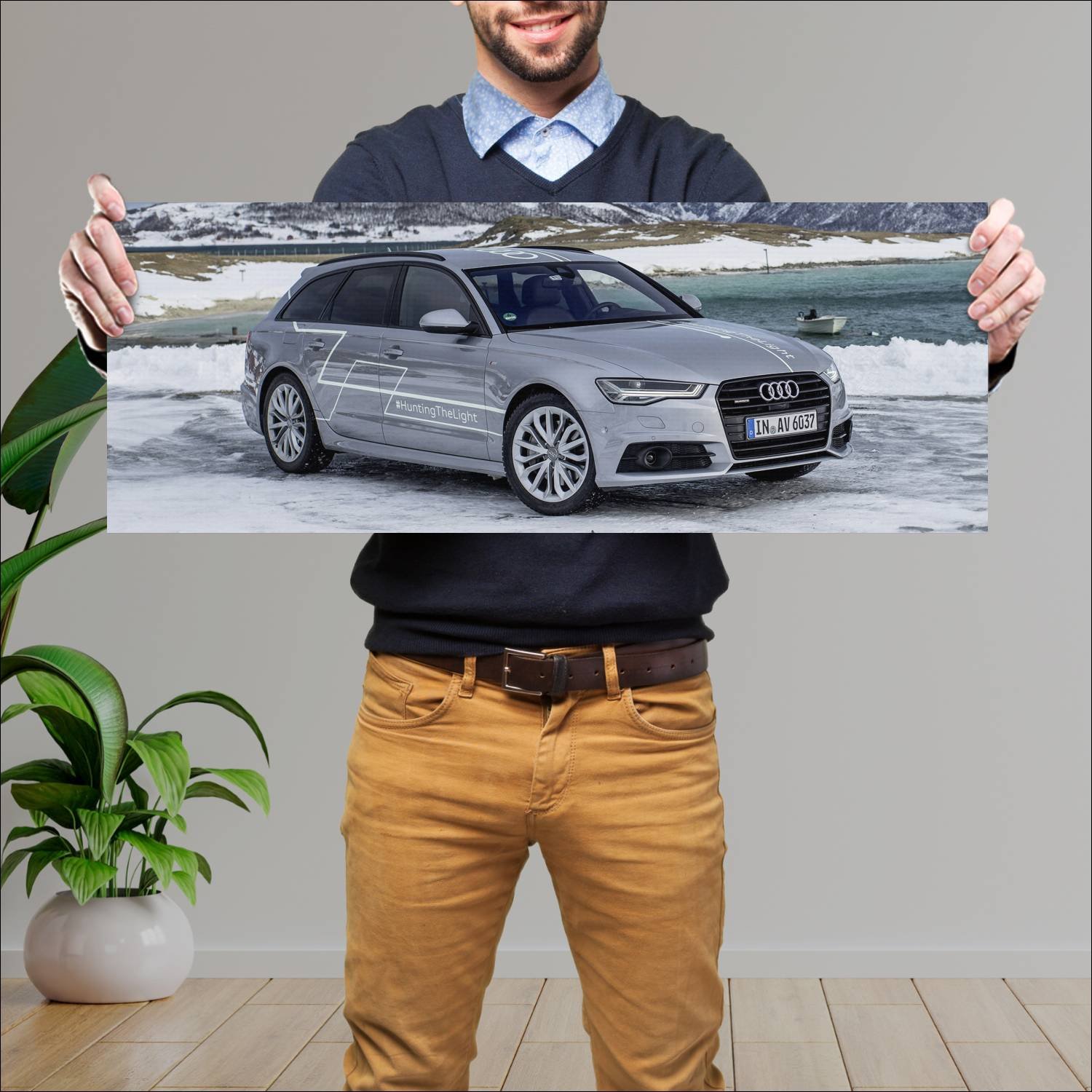 Cuadro grande 30x80cm 2015 audi a6 avant hunting t 6 Audi