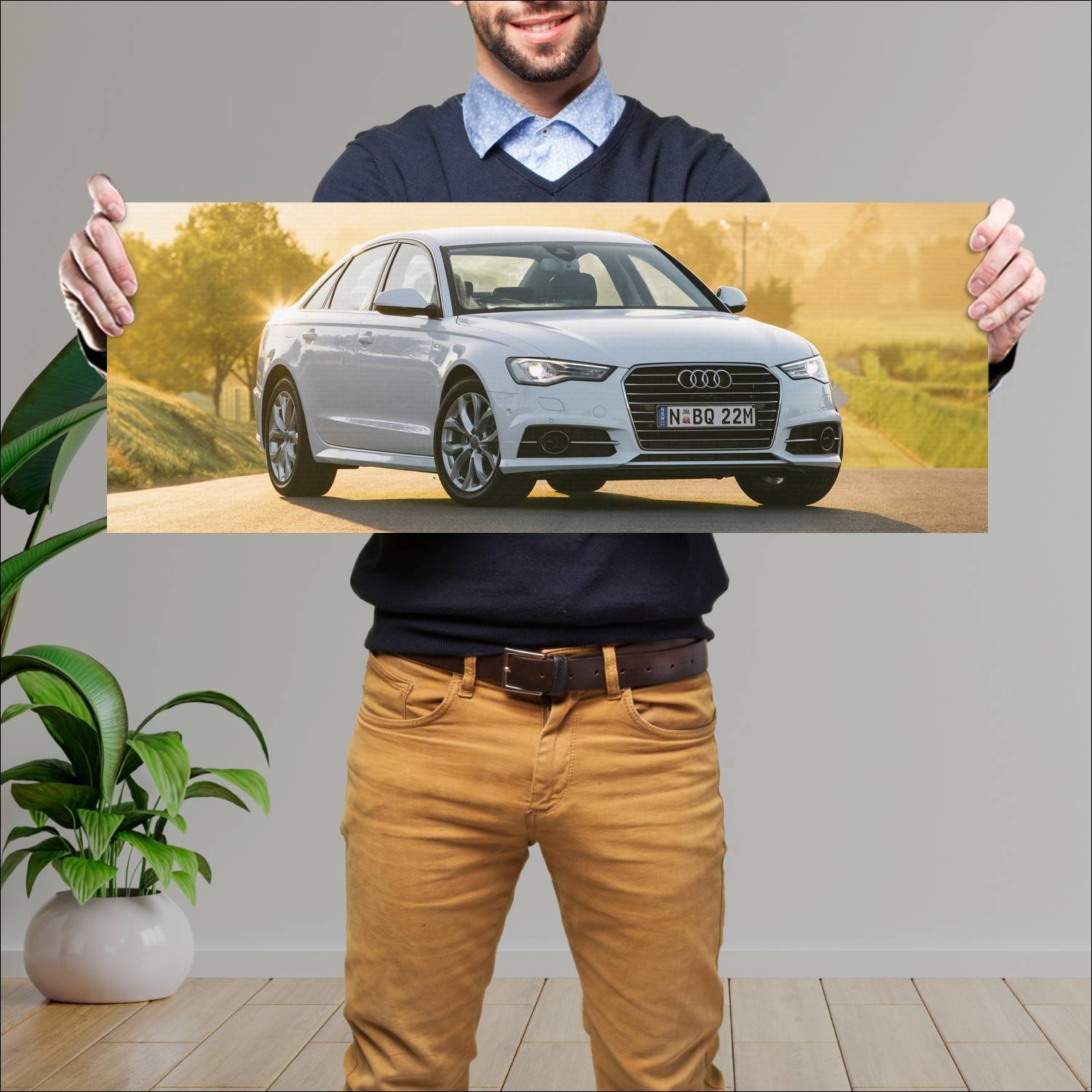 Cuadro grande 30x80cm 2015 audi a6 sedan s line au 9 Audi