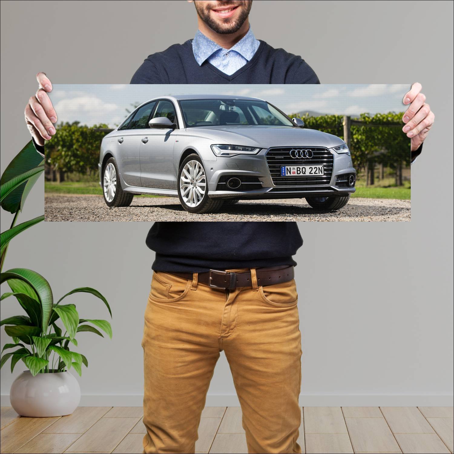 Cuadro grande 30x80cm 2015 audi a6 sedan s line au 10 Audi