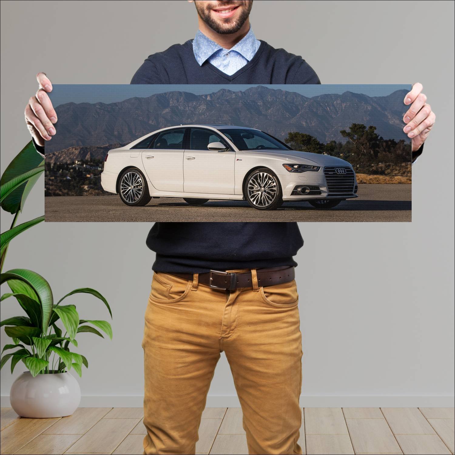 Cuadro grande 30x80cm 2015 audi a6 sedan s line us 11 Audi