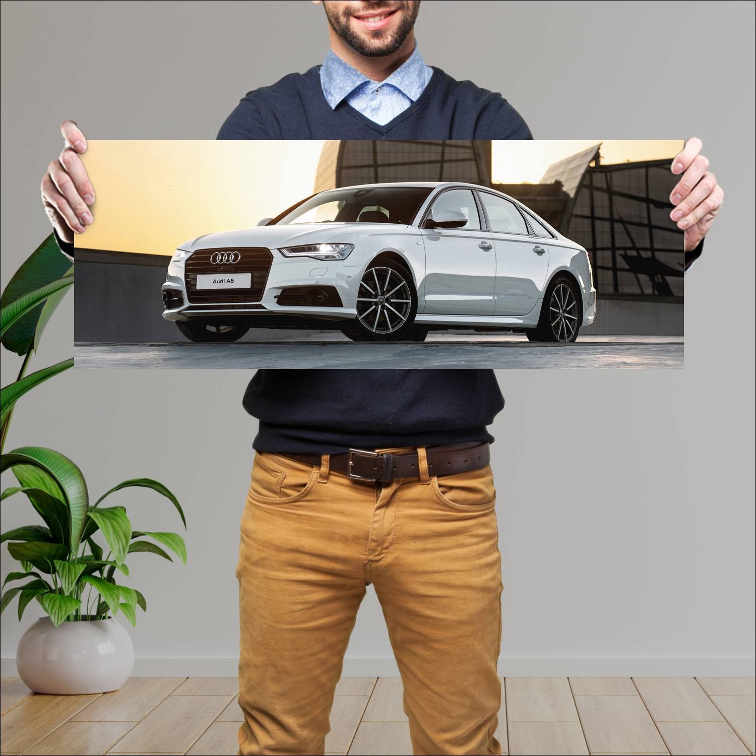 Cuadro grande 30x80cm 2015 audi a6 sedan s line za 12 Audi