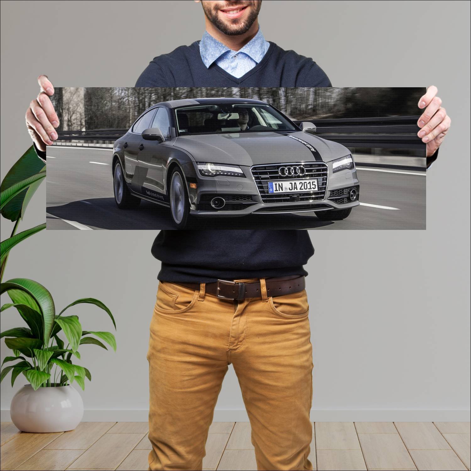 Cuadro grande 30x80cm 2015 audi a7 sportback pilot 13 Audi