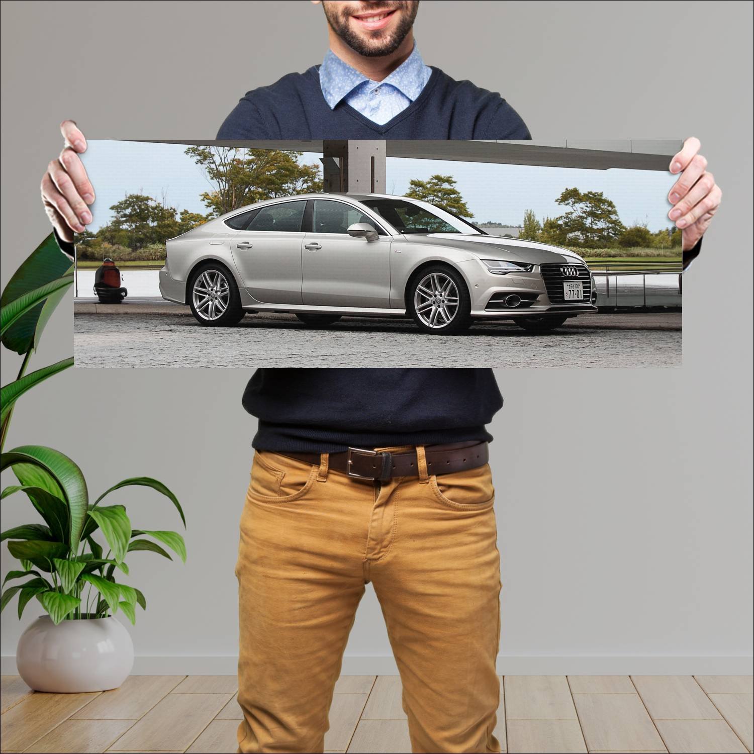 Cuadro grande 30x80cm 2015 audi a7 sportback s lin 15 Audi