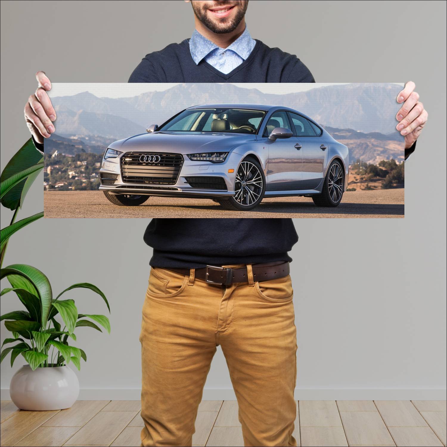 Cuadro grande 30x80cm 2015 audi a7 sportback s lin 16 Audi