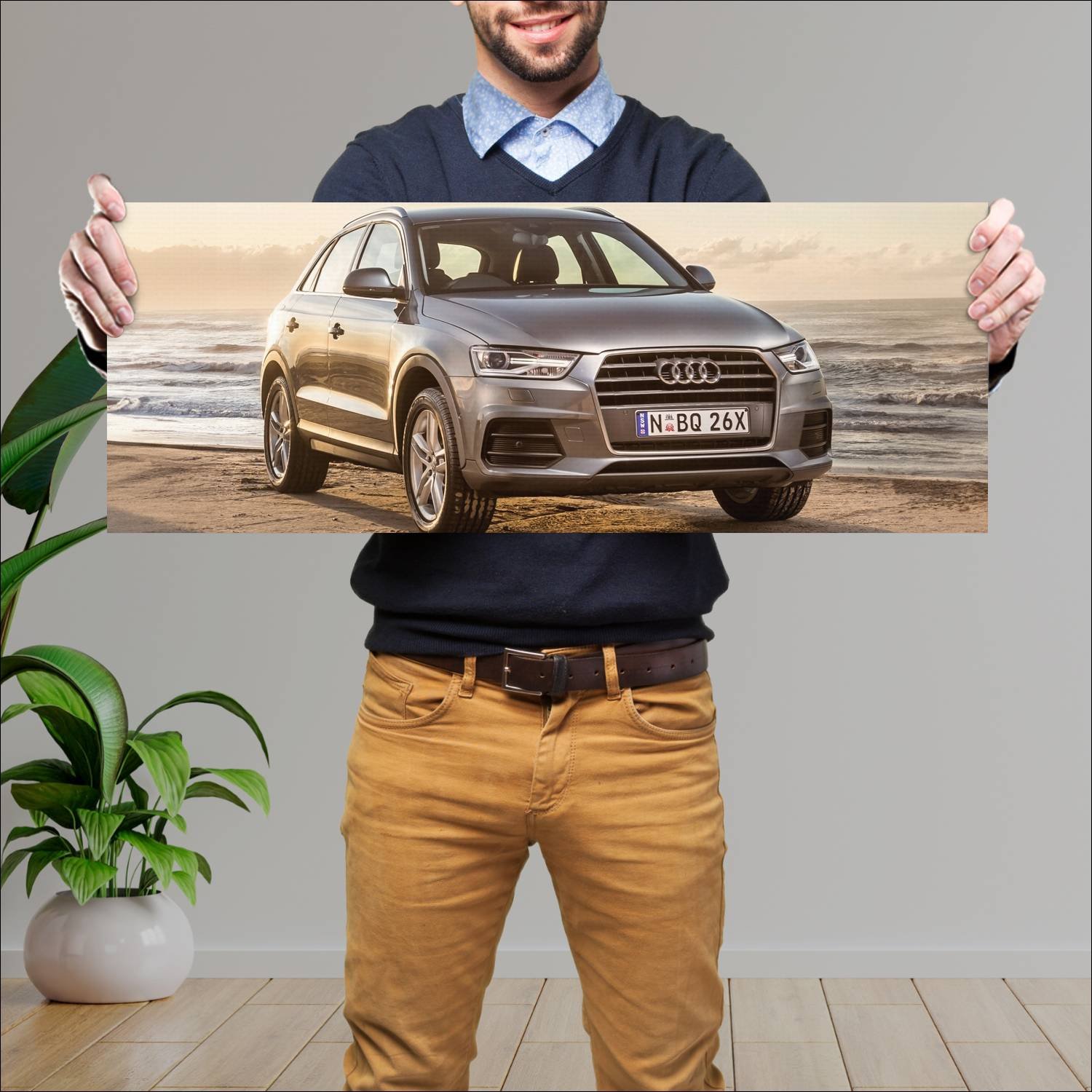 Cuadro grande 30x80cm 2015 audi q3 au auto 26 Audi