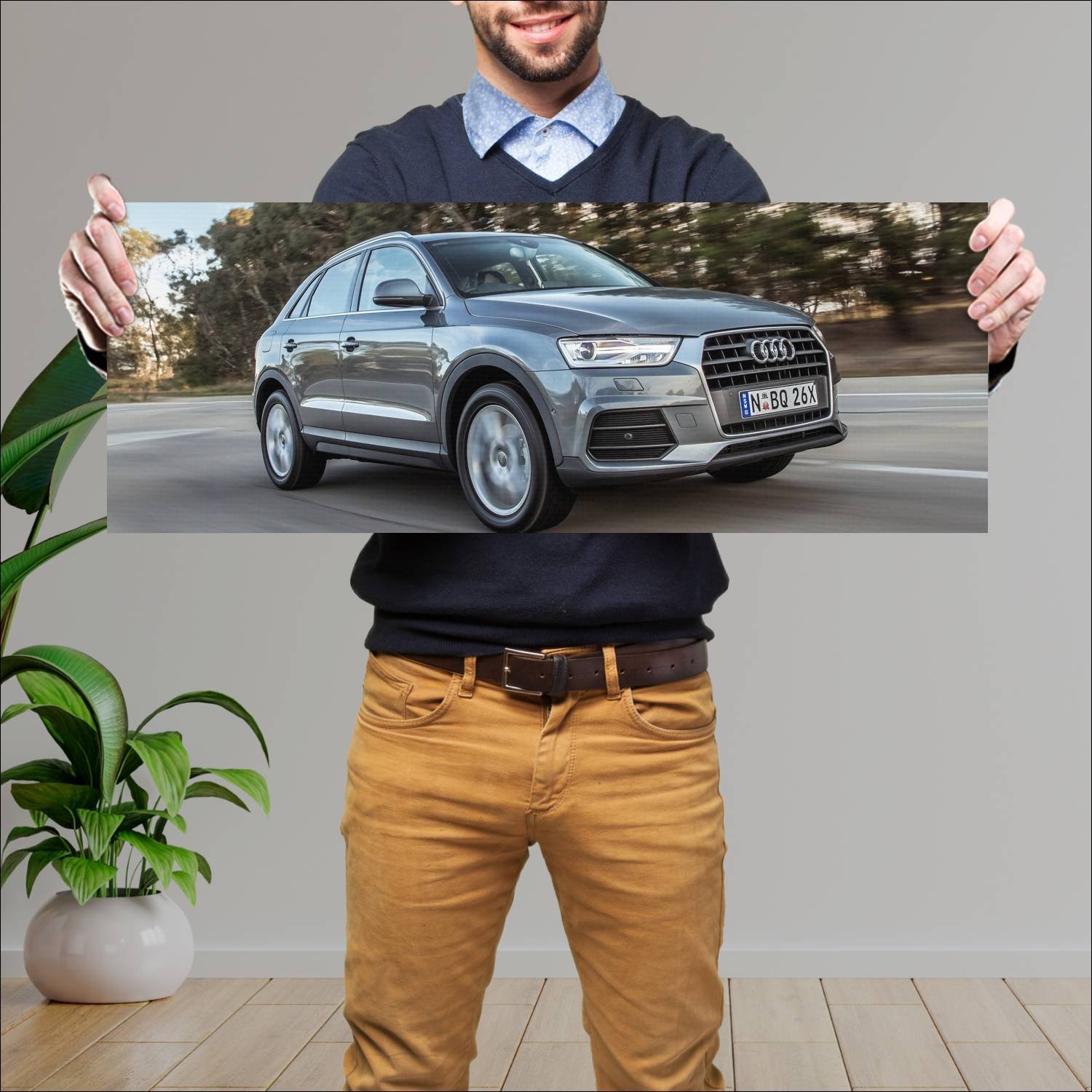 Cuadro grande 30x80cm 2015 audi q3 au auto 27 Audi
